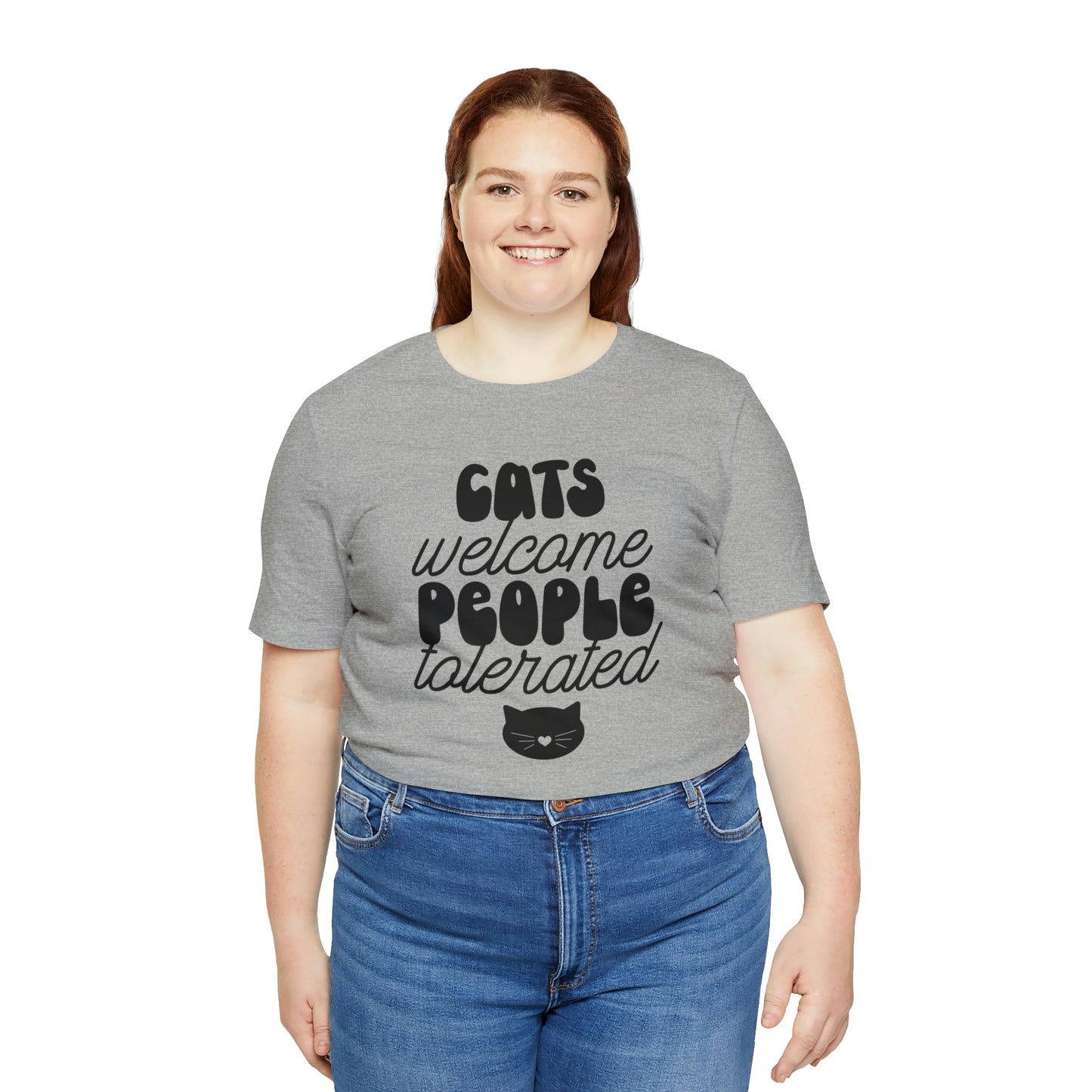 Cats Welcome People Tolerated Short Sleeve T-shirt