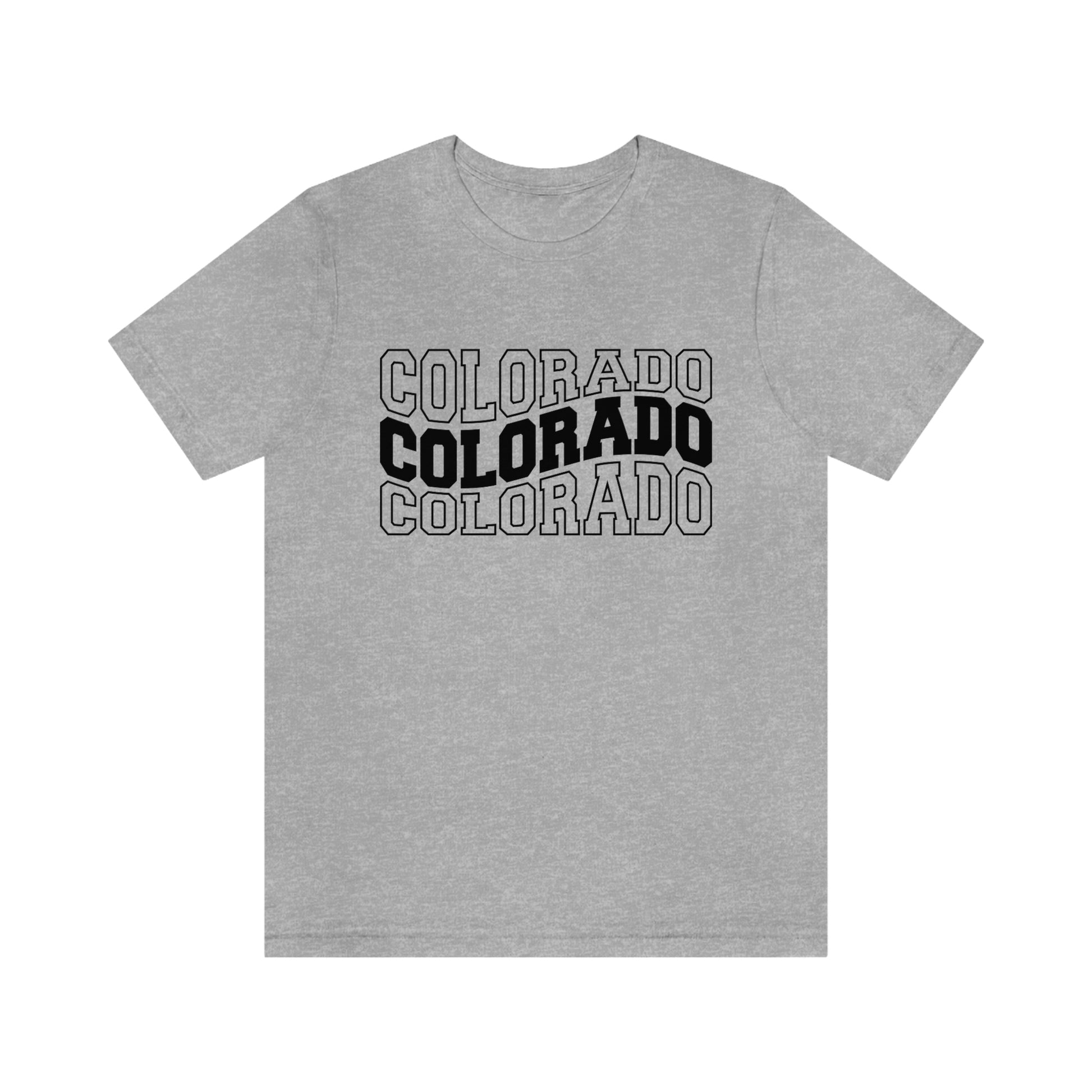 Colorado Varsity Wavy Unisex Jersey Short Sleeve Tee Tshirt T-shirt