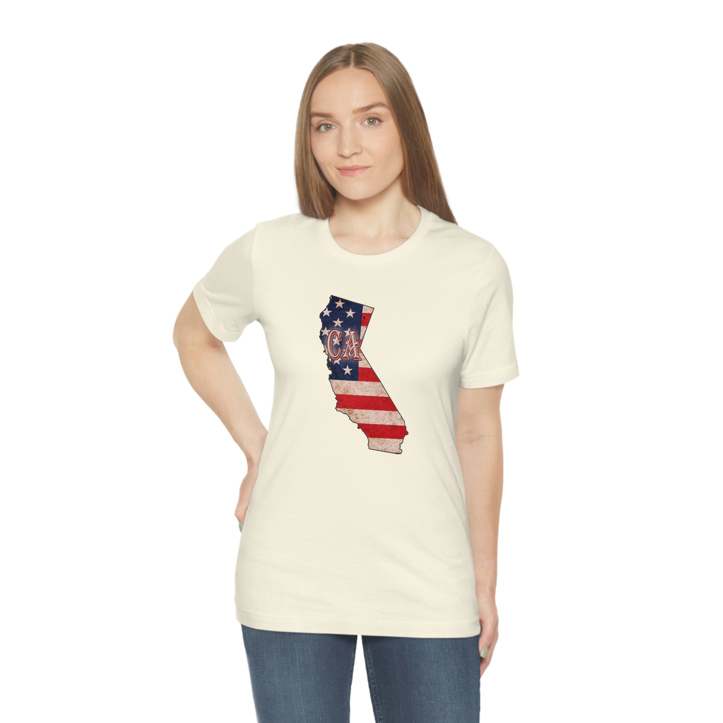 California US Flag Unisex Jersey Short Sleeve Tee Tshirt T-shirt