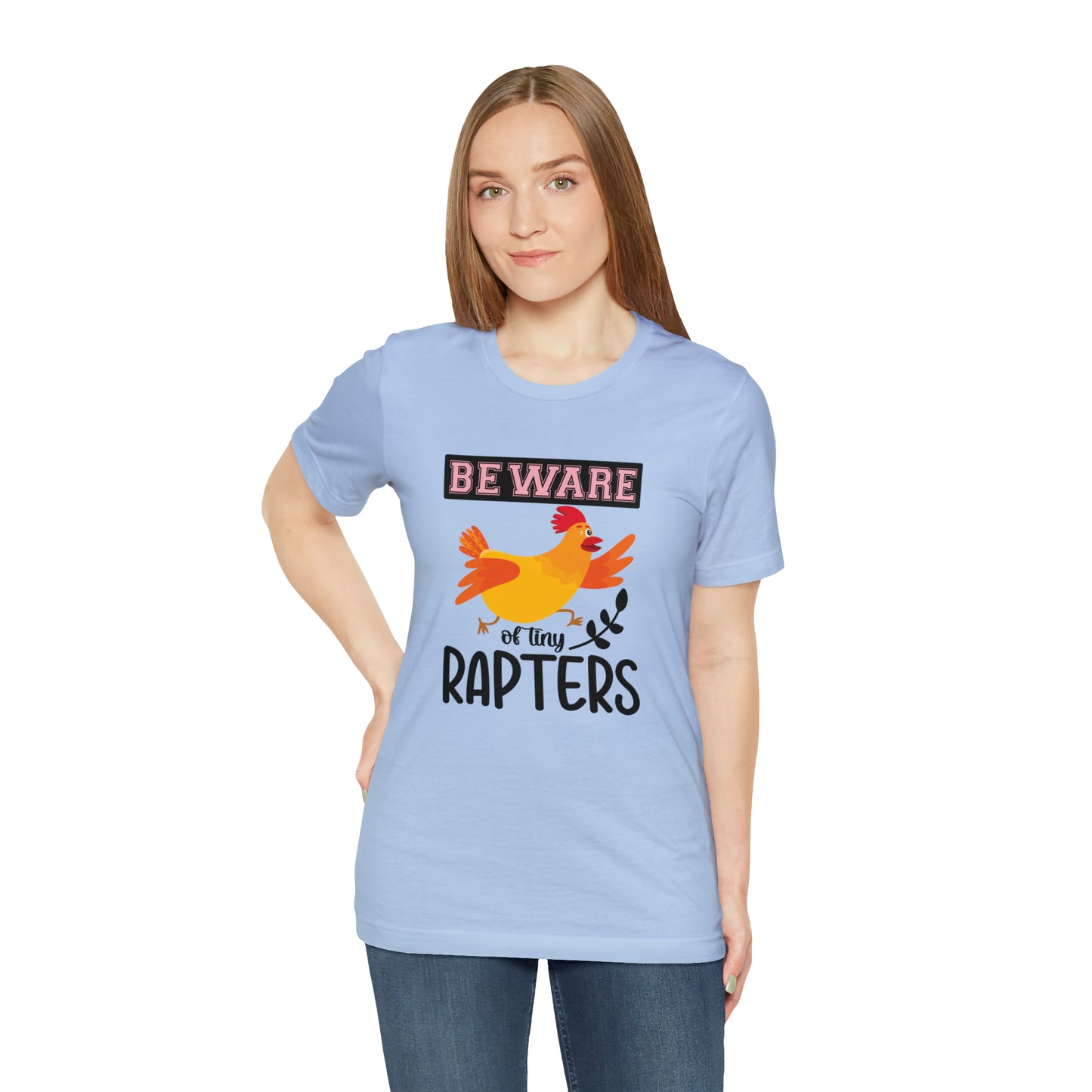 Beware of Tiny Raptors Short Sleeve Chicken T-shirt
