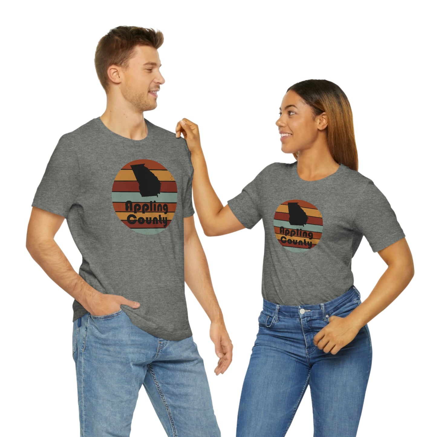Appling County Georgia Retro Sunset Unisex Jersey Short Sleeve Tee Tshirt T-shirt