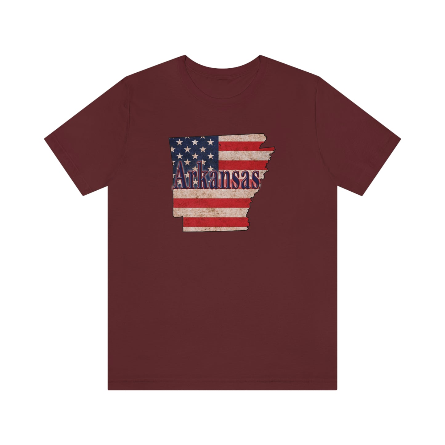 Arkansas US Flag Unisex Jersey Short Sleeve Tee Tshirt T-shirt