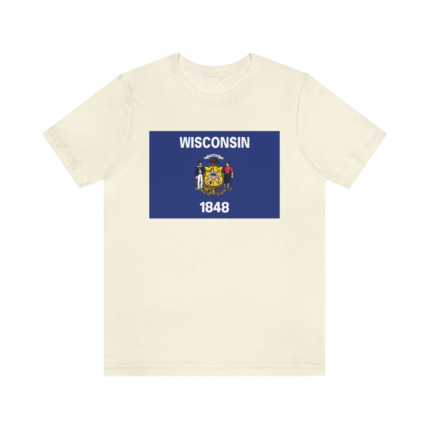 Wisconsin Flag Unisex Jersey Short Sleeve Tee Tshirt T-shirt
