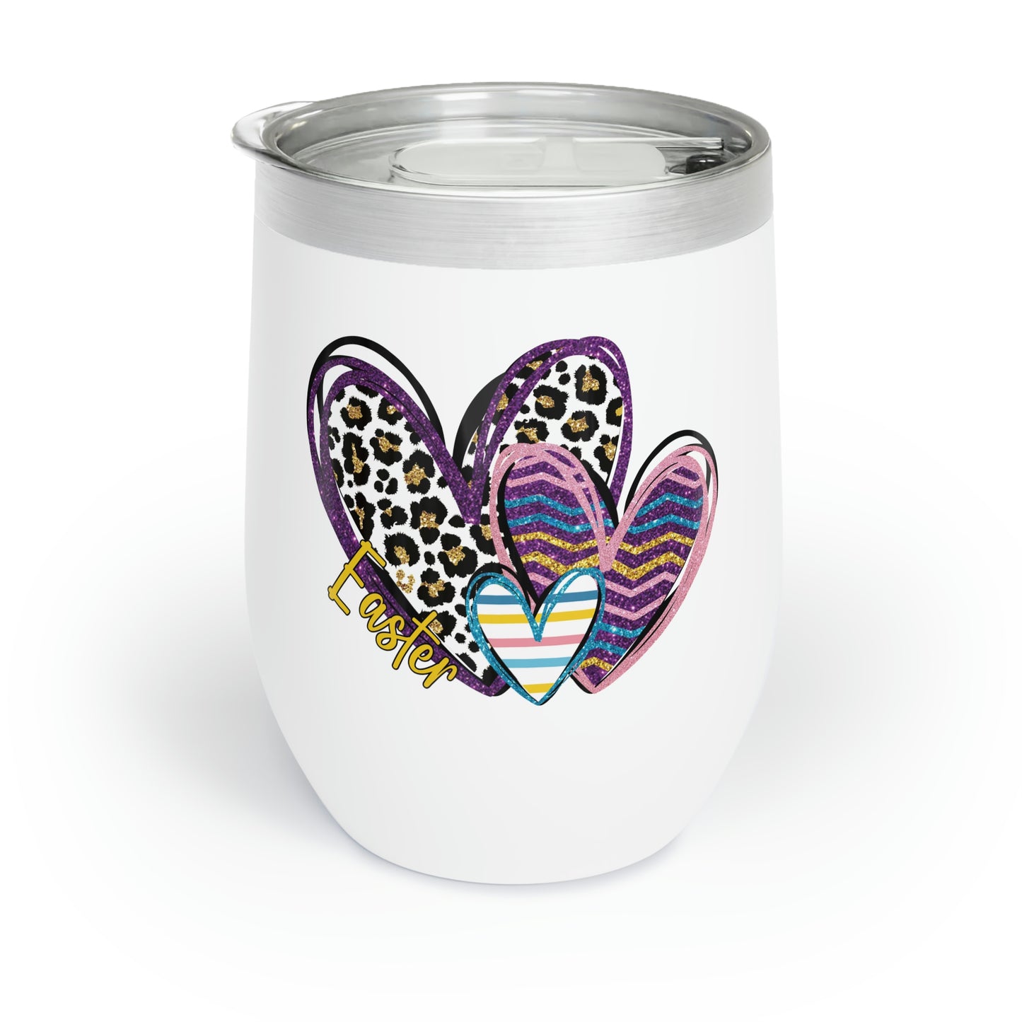 Easter Funky Hearts Chill Wine Tumbler