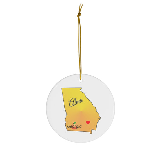 Alma Georgia Ceramic Ornament, 1-Pack