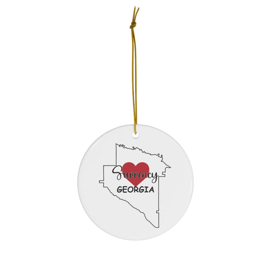 Surrency Georgia Ceramic Ornament, 1-Pack