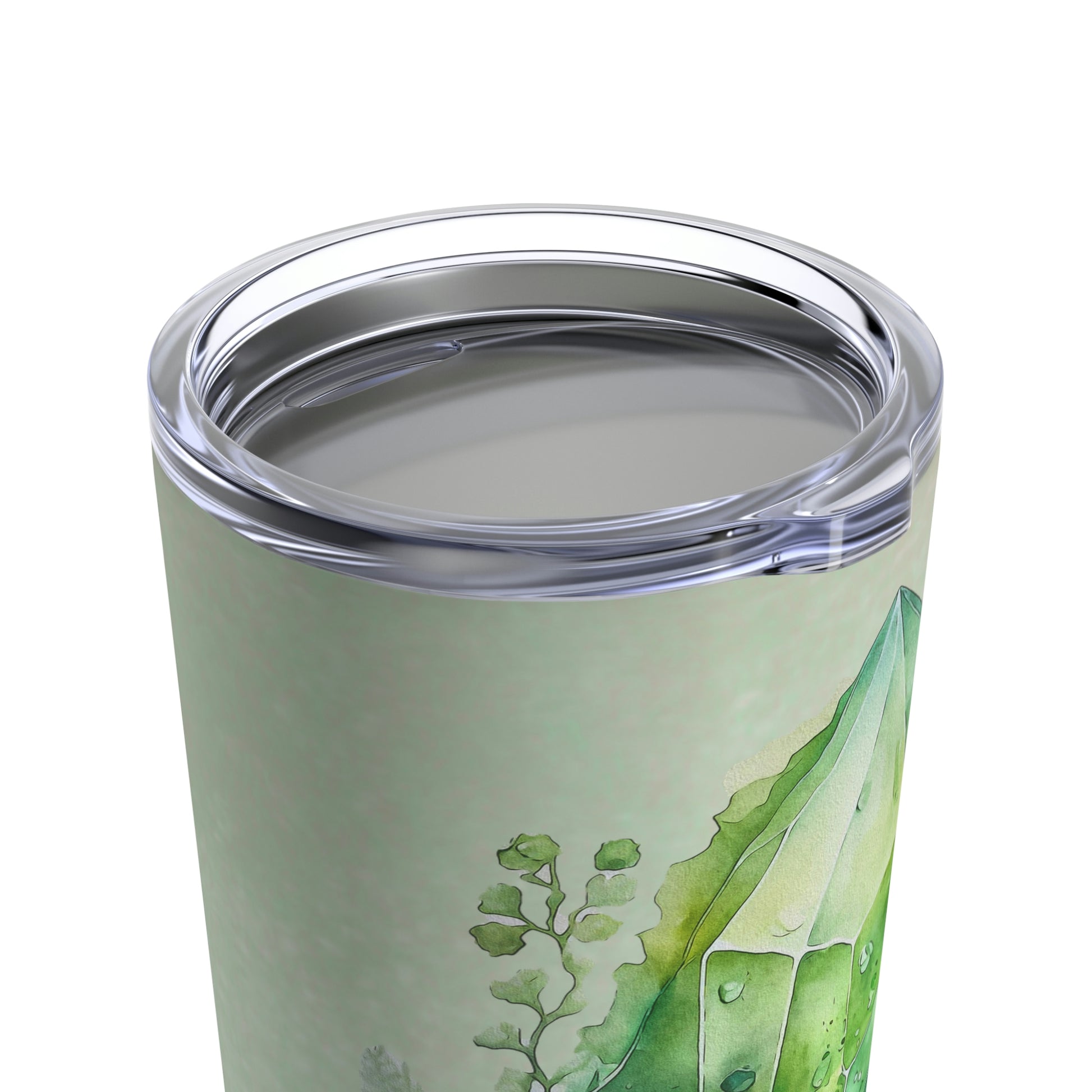 Green Crystal Watercolor Tumbler 20oz
