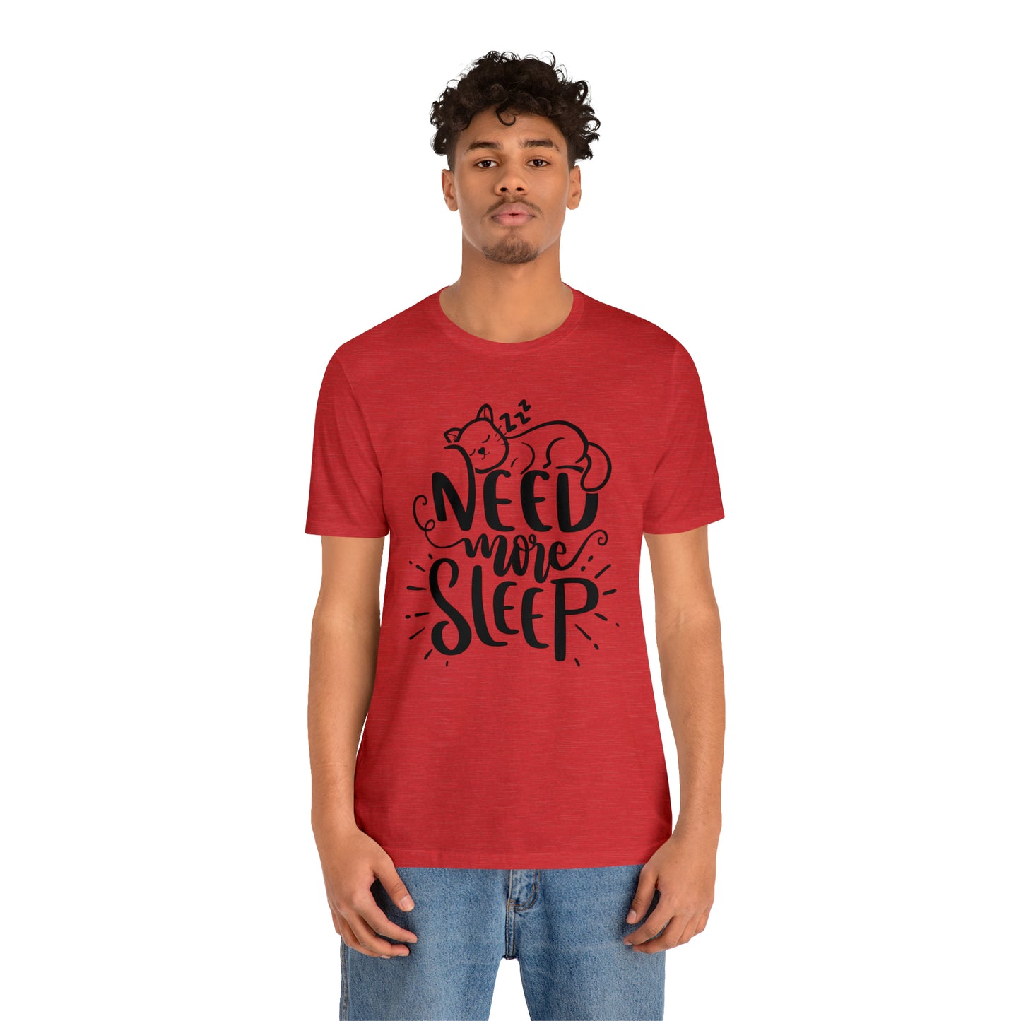 Need More Sleep Cat Short Sleeve T-shirt