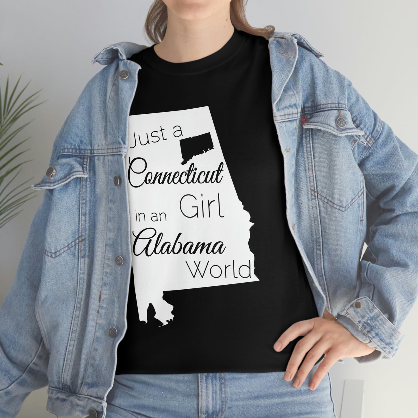 Just a Connecticut Girl in an Alabama World Unisex Heavy Cotton Tee