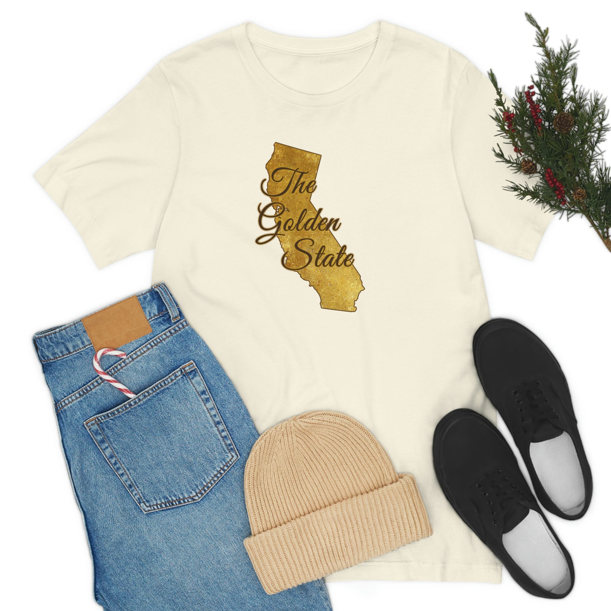 The Golden State California Unisex Jersey Short Sleeve Tee Tshirt T-shirt