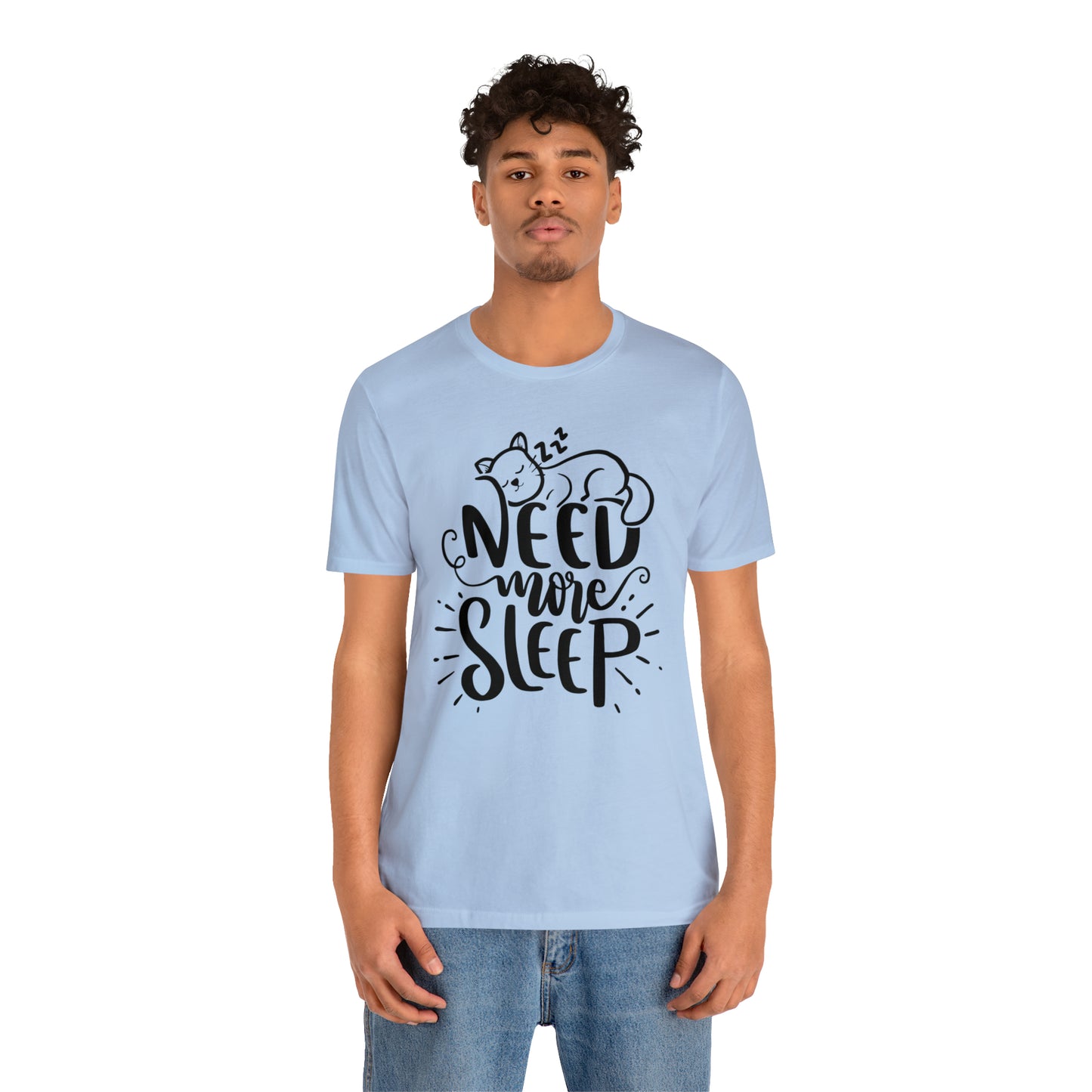 Need More Sleep Cat Short Sleeve T-shirt