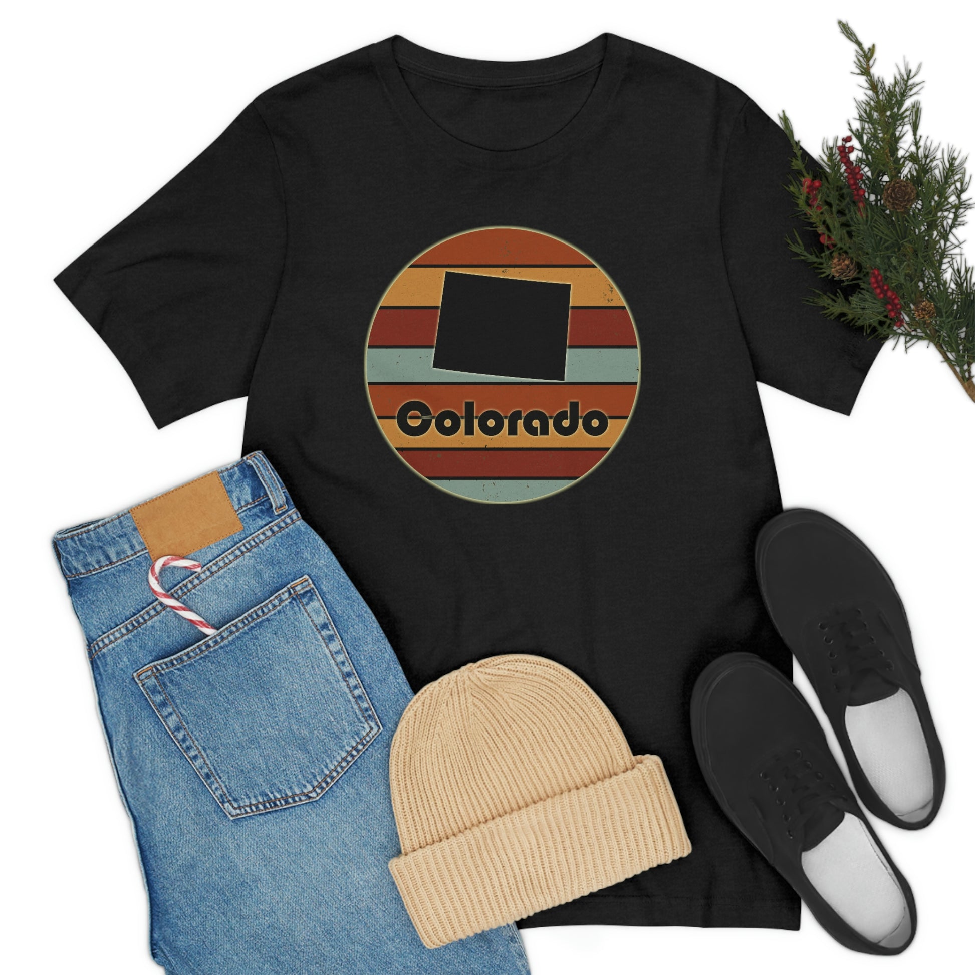 Colorado Retro Sunset Unisex Jersey Short Sleeve Tee Tshirt T-shirt