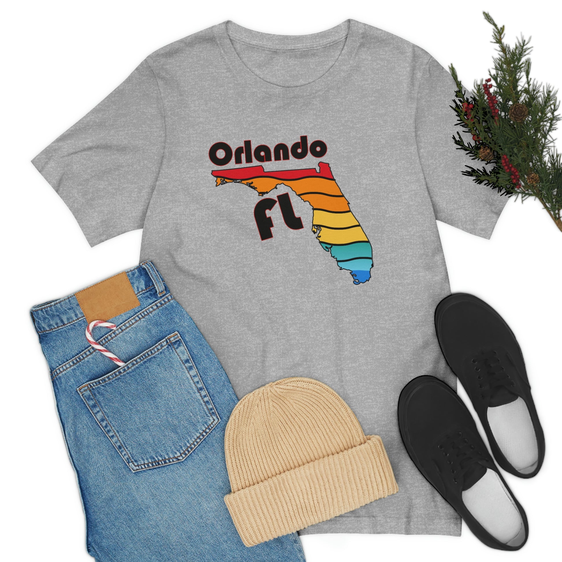 Orlando Florida Rainbow Florida Short Sleeve T-shirt