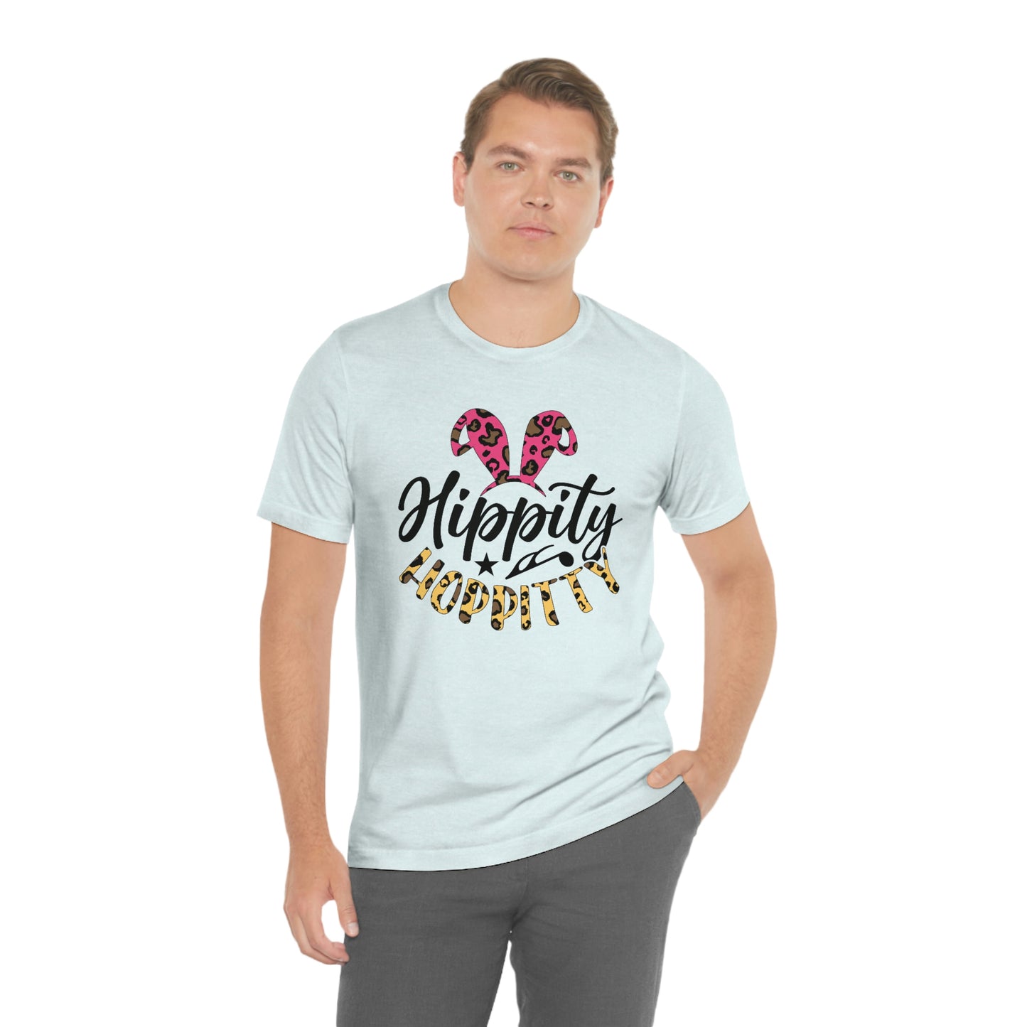 Hippity Hoppitty Leopard Print Unisex Jersey Short Sleeve Tee