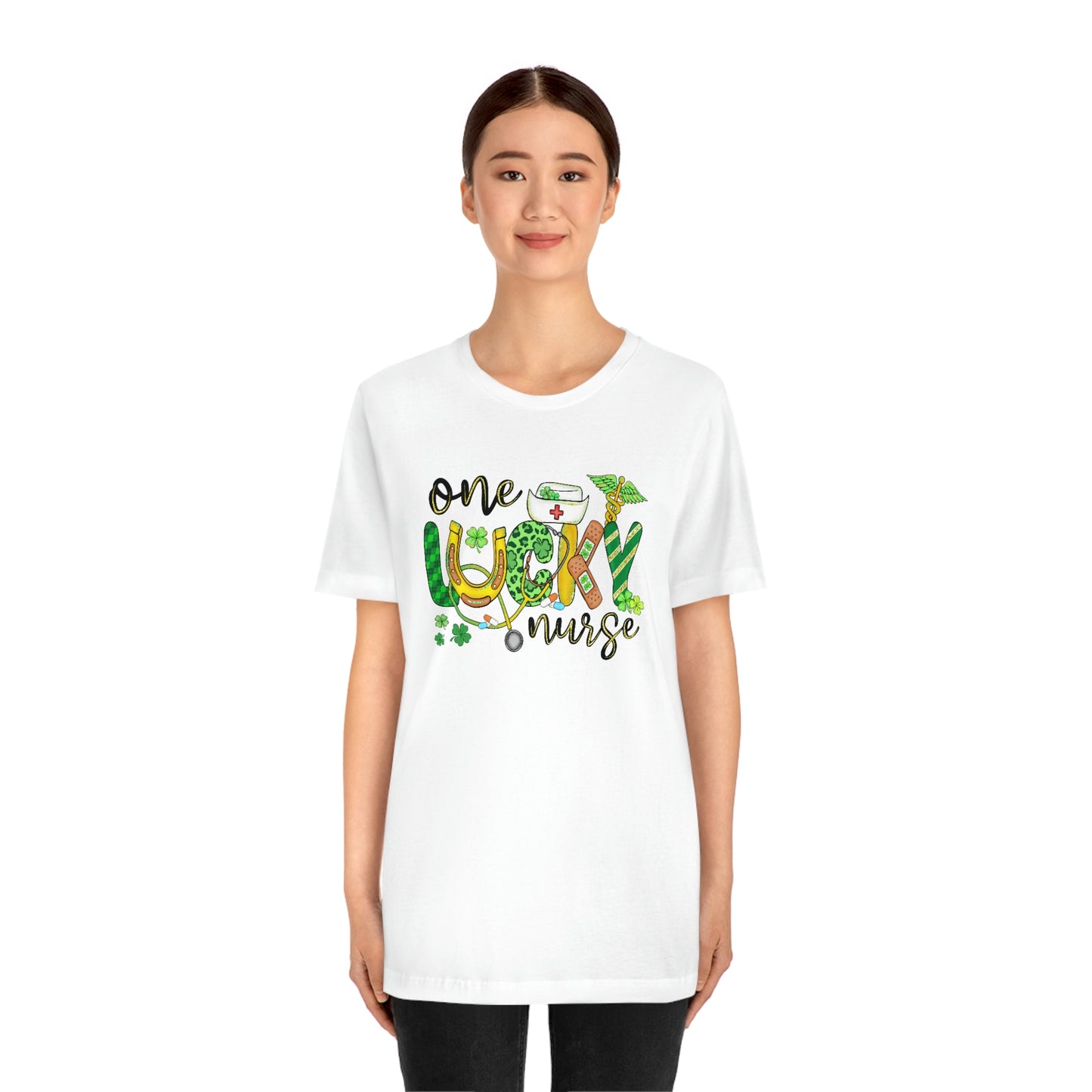 One Lucky Nurse St. Patrick's Day Unisex Jersey Short Sleeve Tee