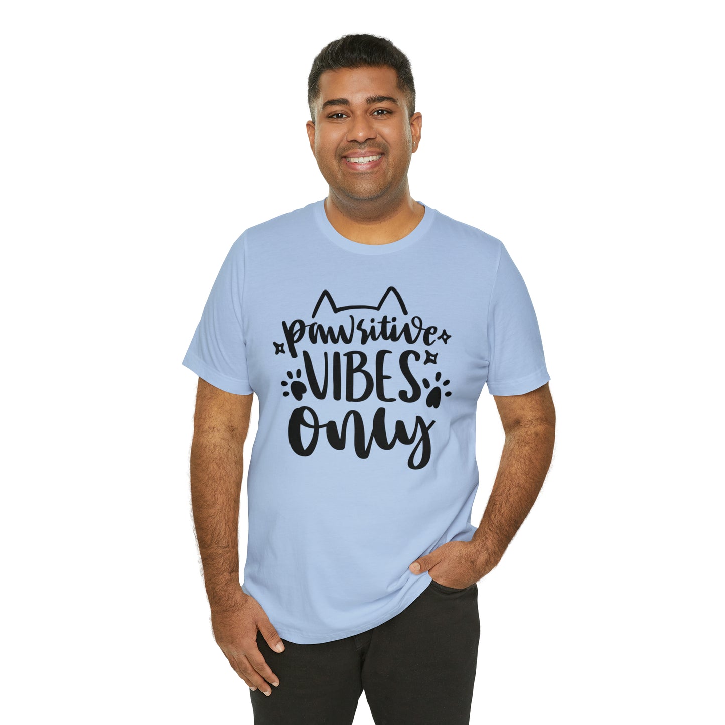 Pawsitive Vibes Only Cat Short Sleeve T-shirt