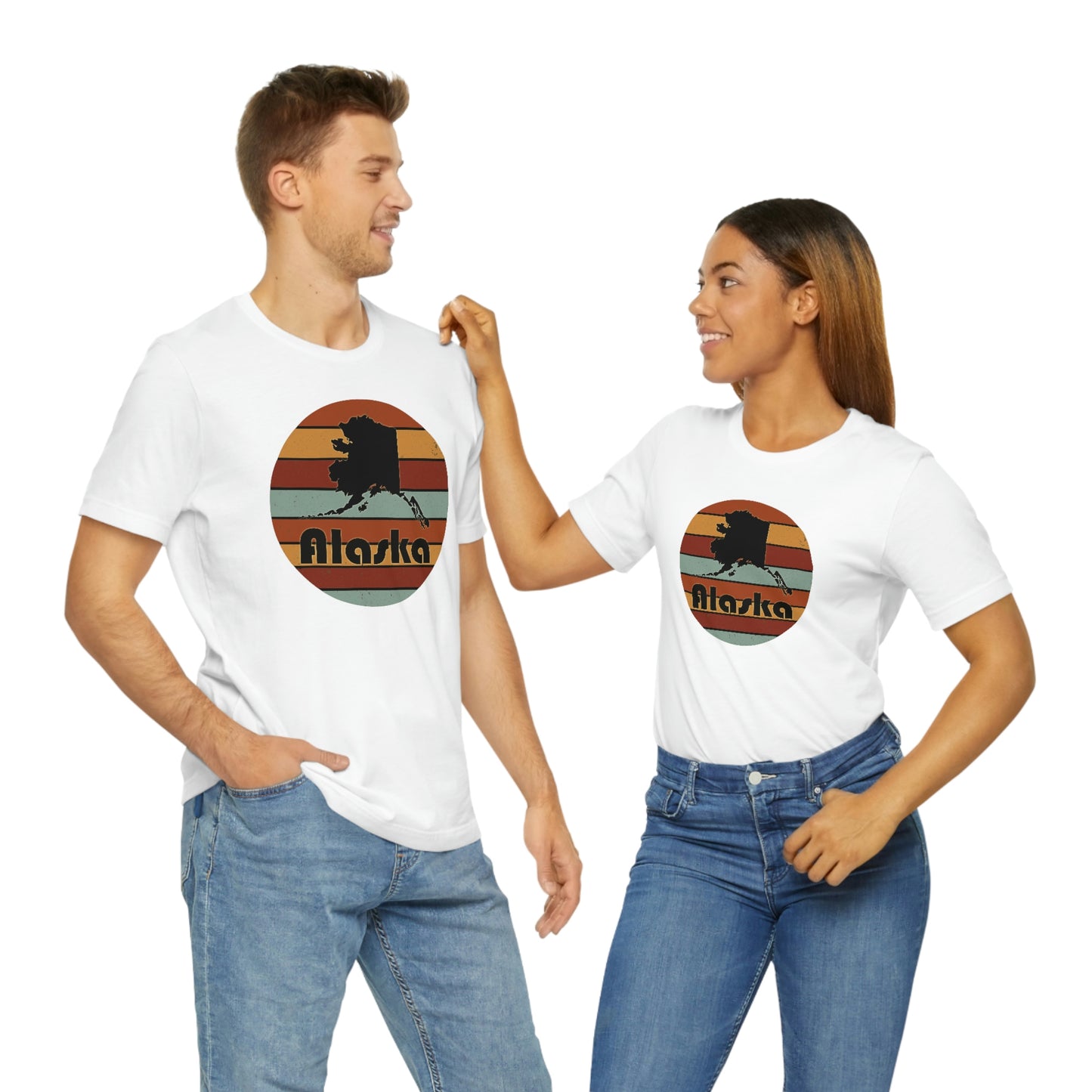 Alaska Retro Sunset Unisex Jersey Short Sleeve T-shirt
