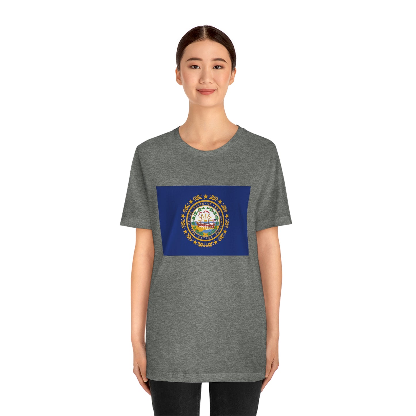 New Hampshire Flag Unisex Jersey Short Sleeve Tee Tshirt T-shirt