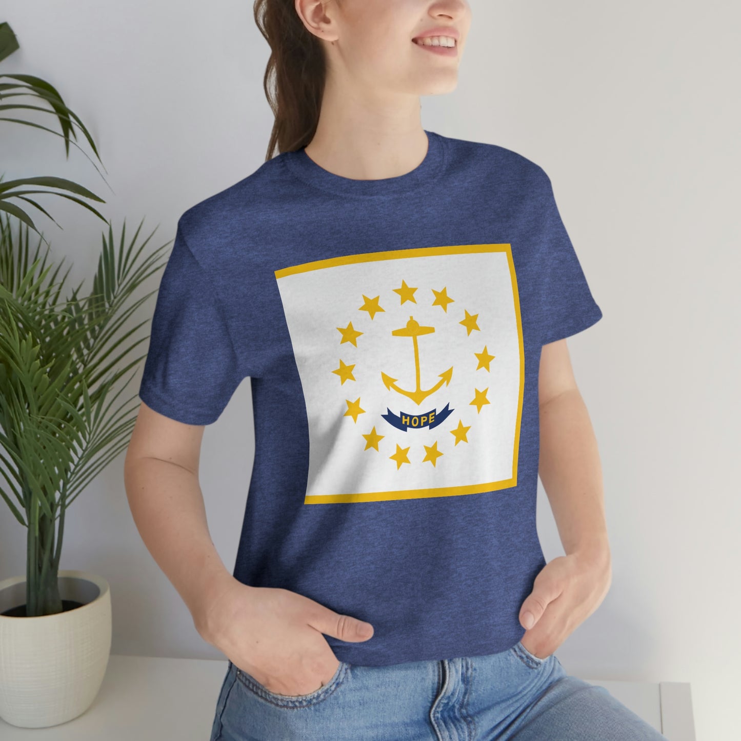 Rhode Island Flag Unisex Jersey Short Sleeve Tee Tshirt T-shirt