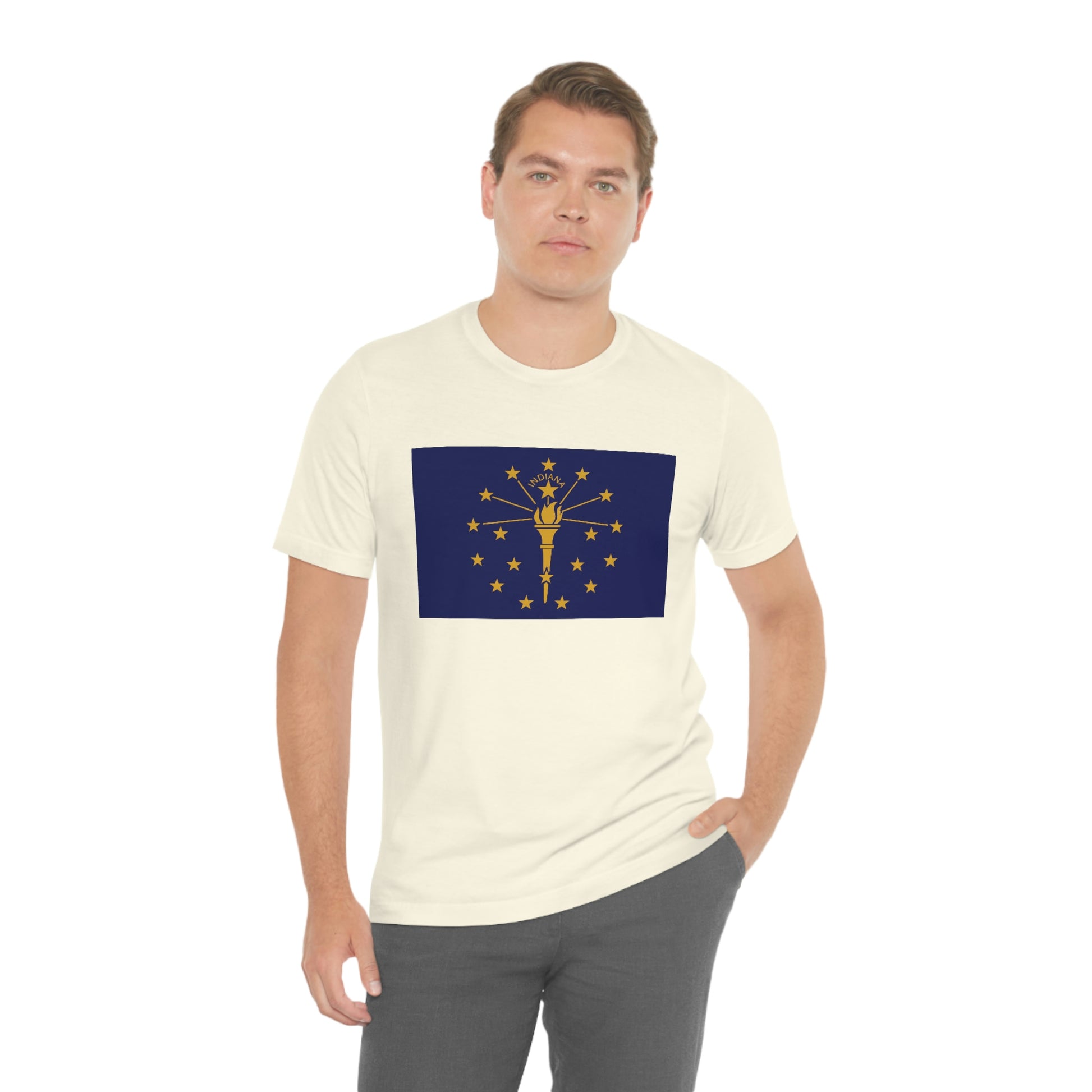 Indiana Flag Unisex Jersey Short Sleeve Tee Tshirt T-shirt