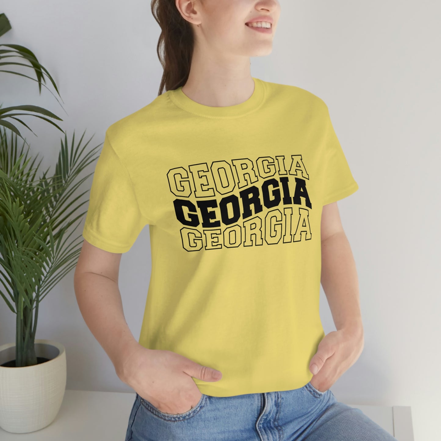 Georgia Varsity Letters Wavy Short Sleeve T-shirt