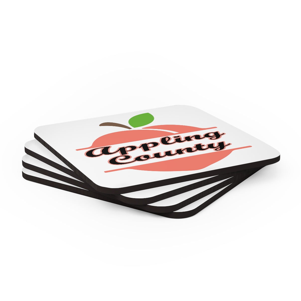 Appling County Georgia Corkwood Coaster Set