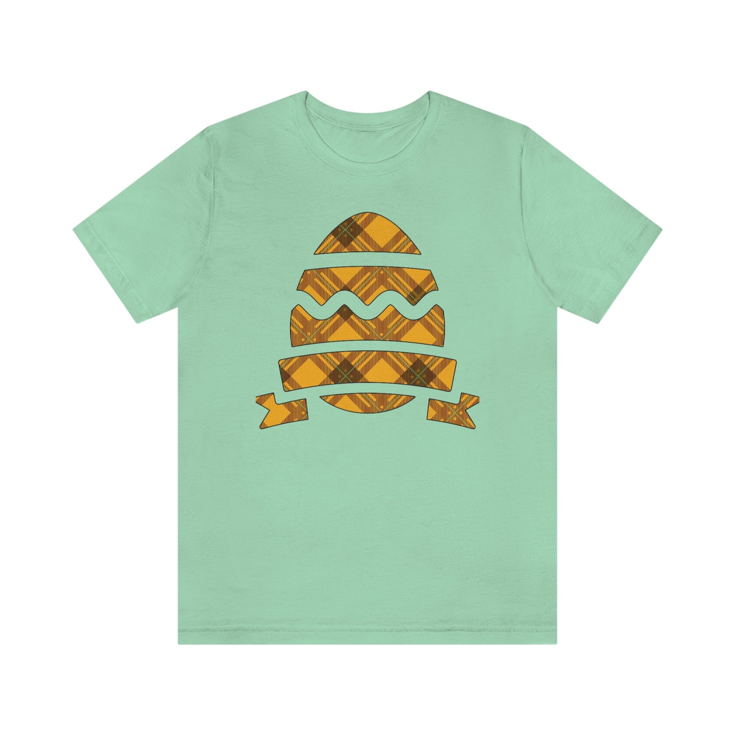 Plaid Egg Easter Spring Unisex Jersey Short Sleeve Tee