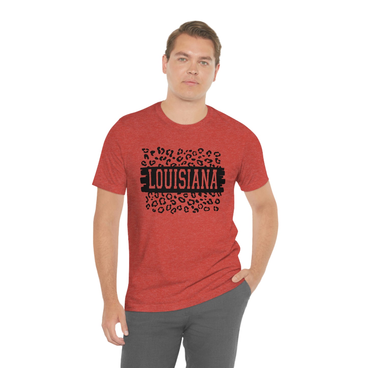Louisiana Leopard Print Short Sleeve T-shirt