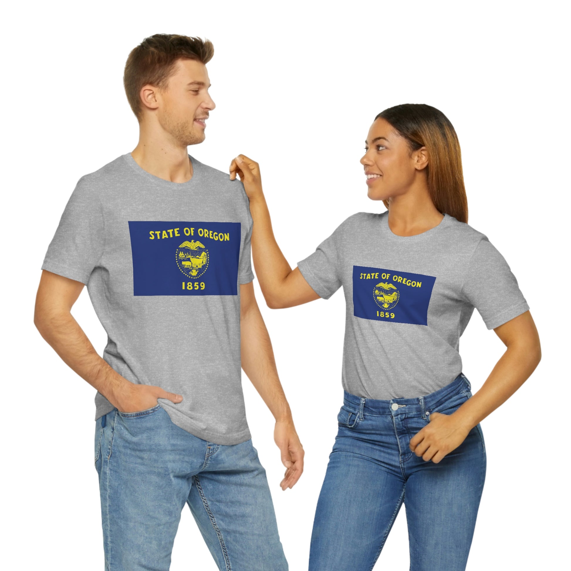 Oregon Flag Unisex Jersey Short Sleeve Tee Tshirt T-shirt
