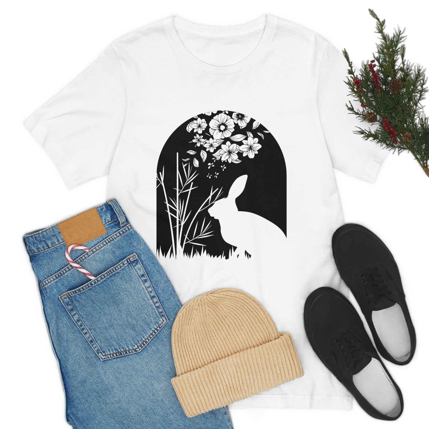 Bunny silhouette scene tshirt tee t-shirt