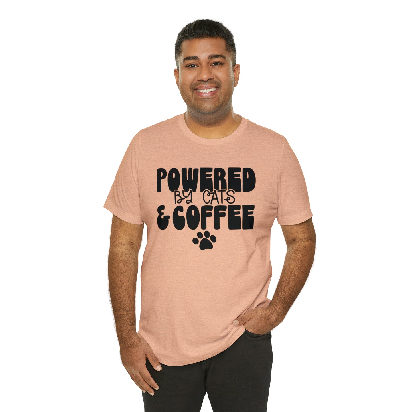 Powered by Cats & Coffee Short Sleeve T-shirt