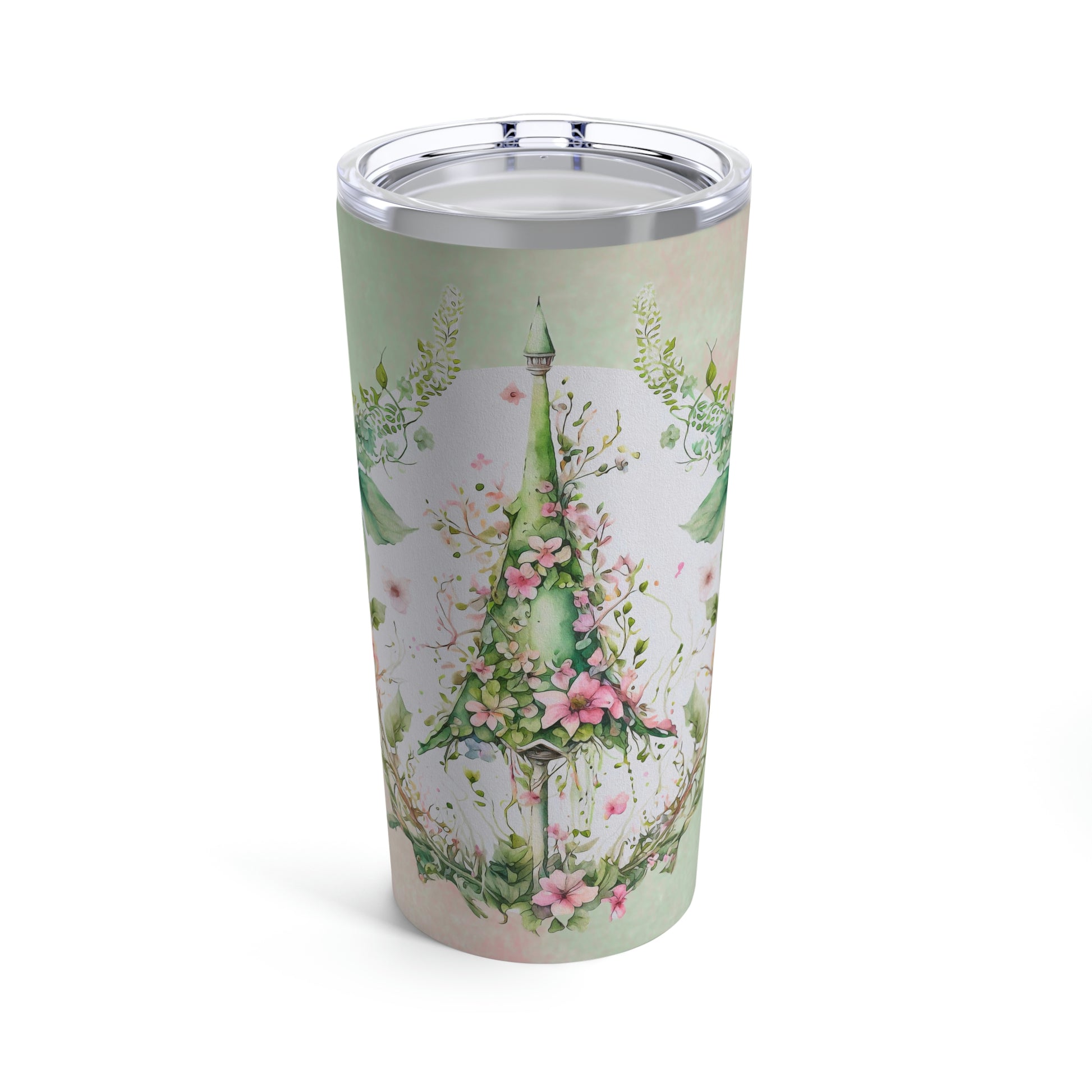 Spring Topiary Watercolor Tumbler 20oz