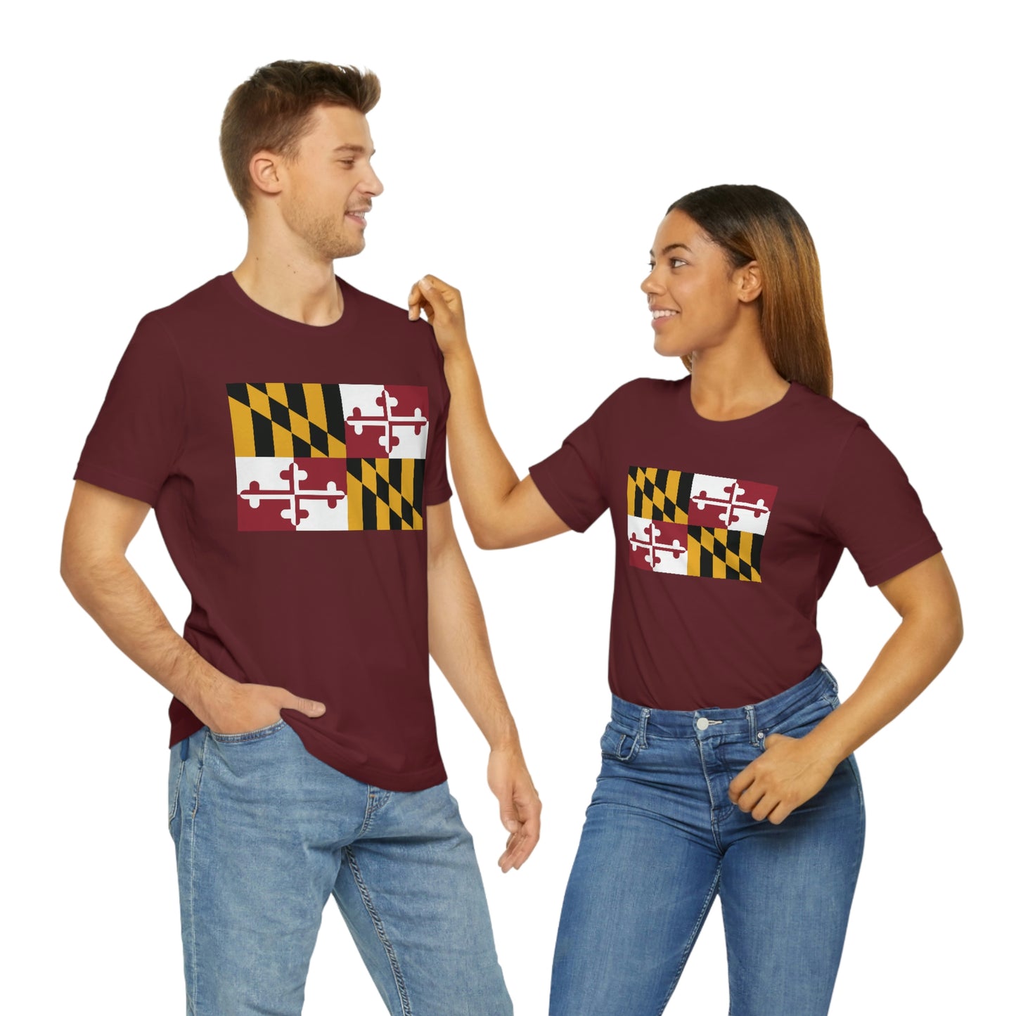 Maryland Flag Unisex Jersey Short Sleeve Tee Tshirt T-shirt