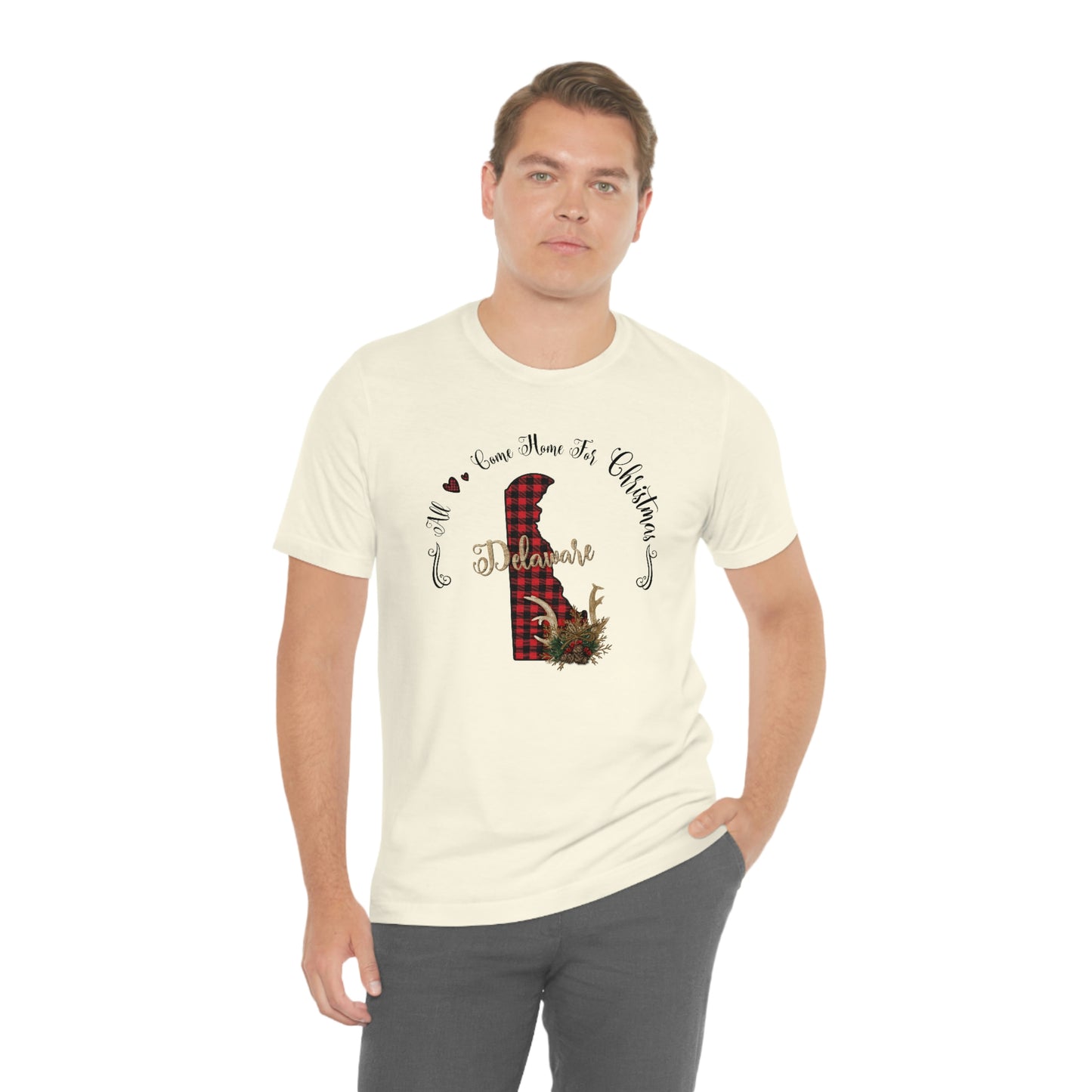 All Come Home for Christmas Delaware Short Sleeve T-shirt