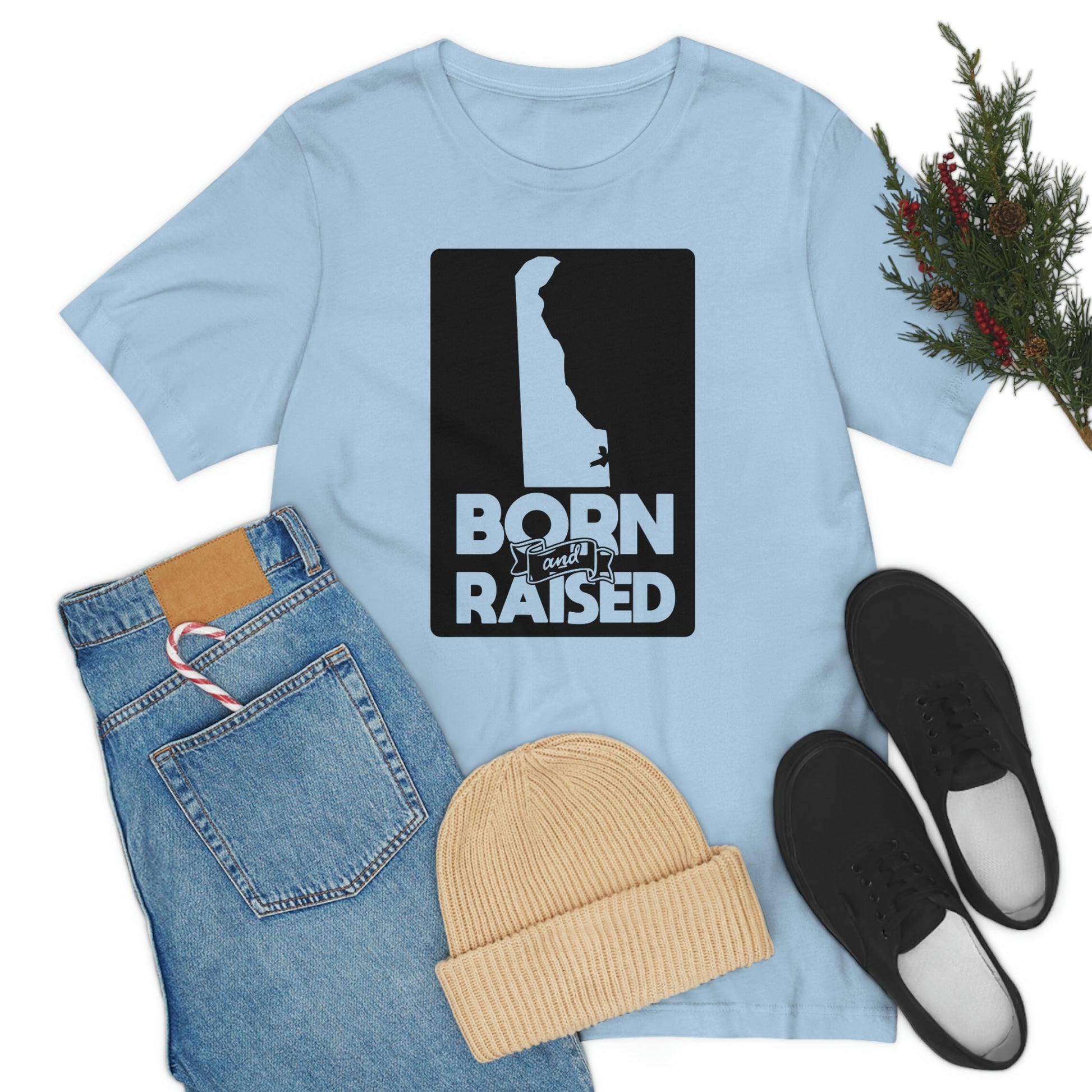 Delaware Born and Raised Short Sleeve  T-shirt
