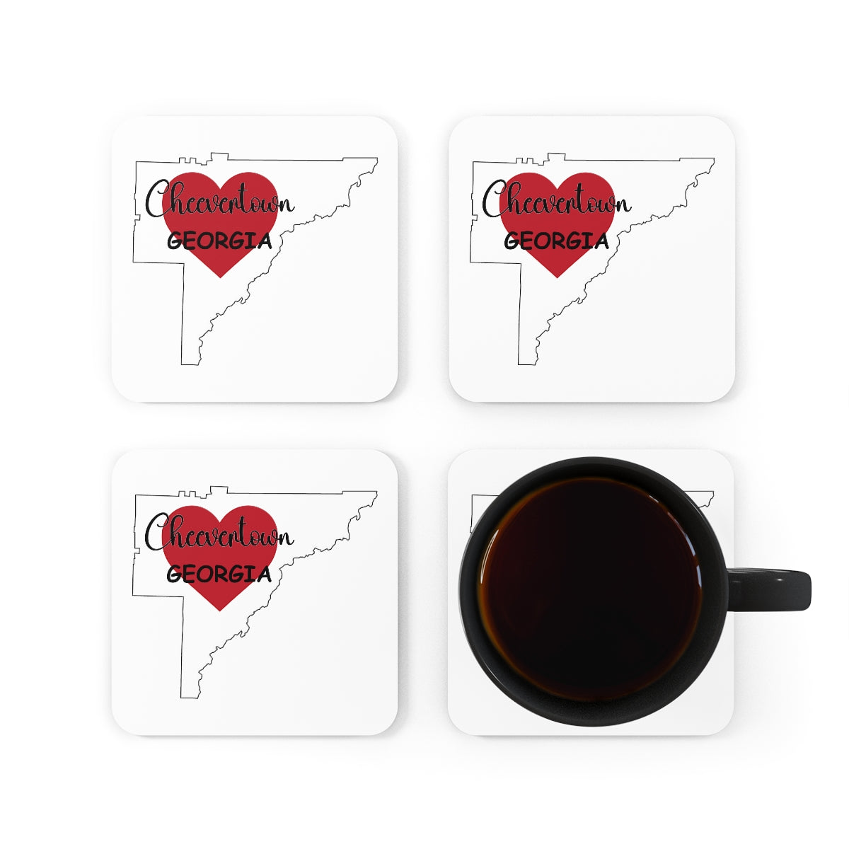 Cheevertown Georgia Corkwood Coaster Set
