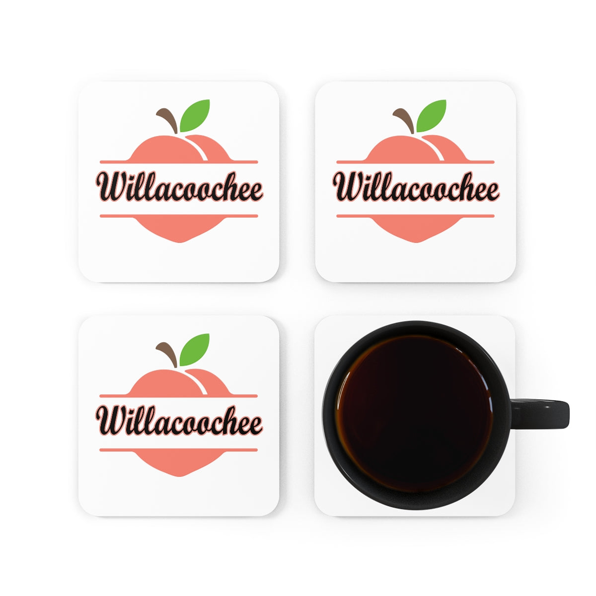 Willacoochee Georgia Corkwood Coaster Set