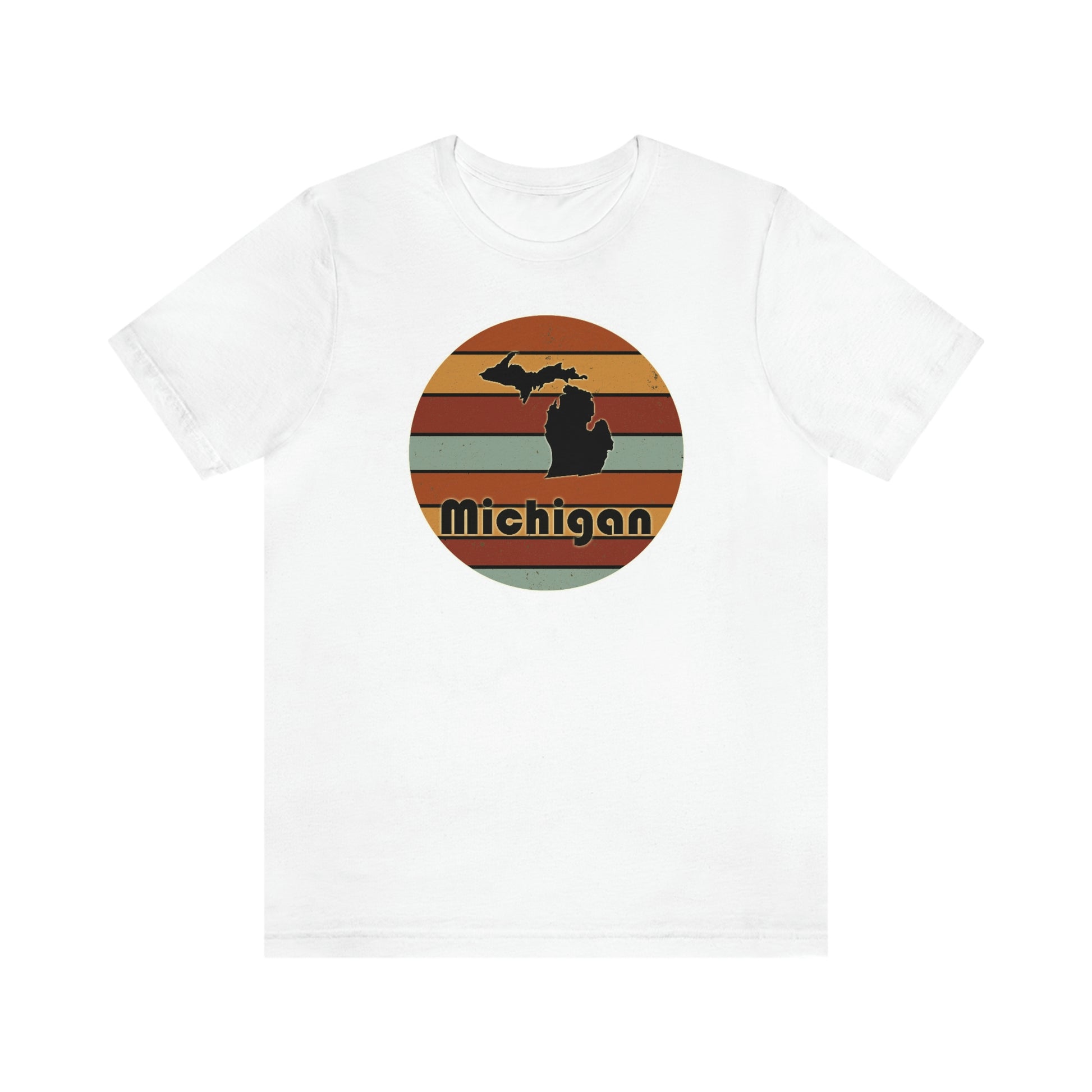 Michigan Retro Sunset Short Sleeve T-shirt
