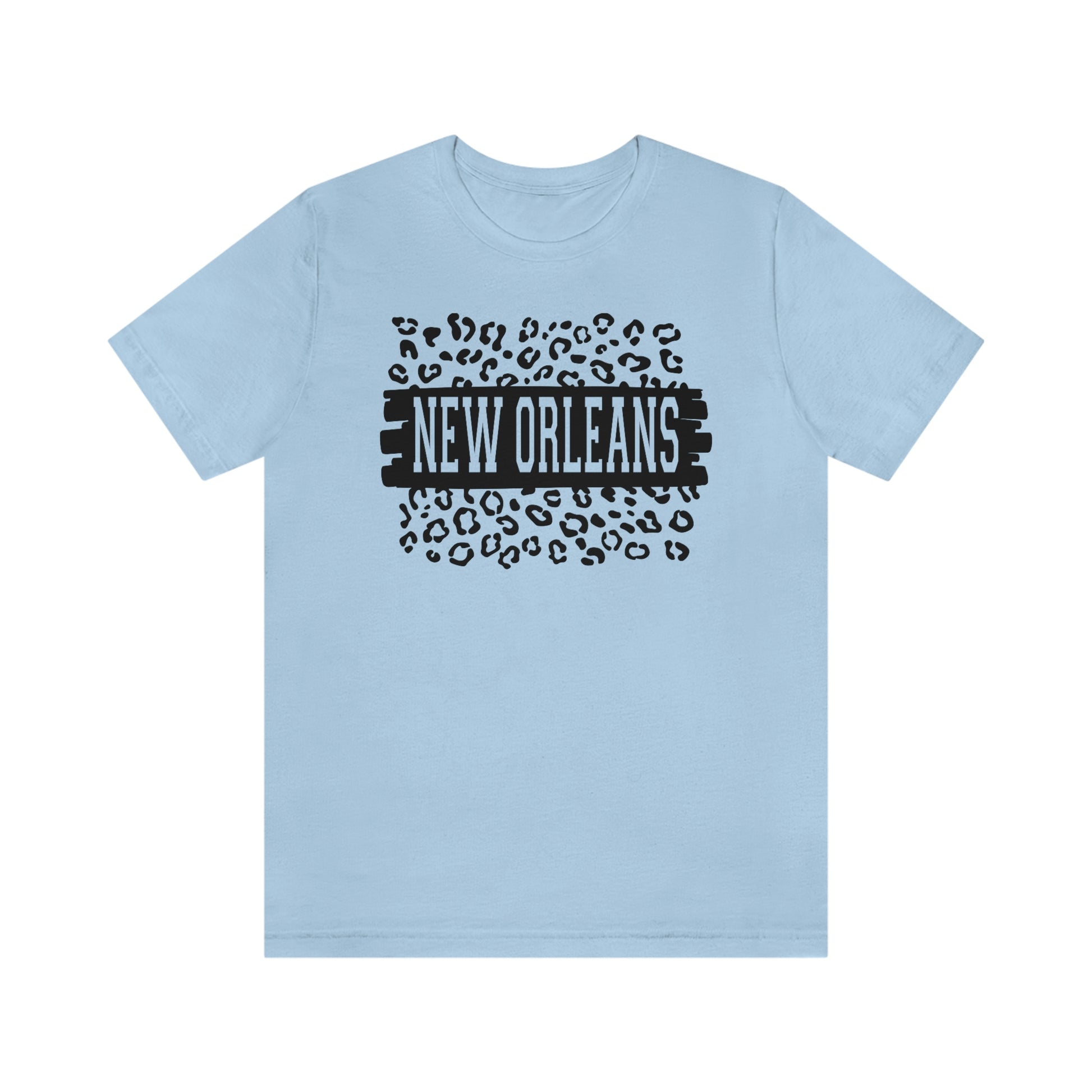 New Orleans Leopard Print Short Sleeve T-shirt