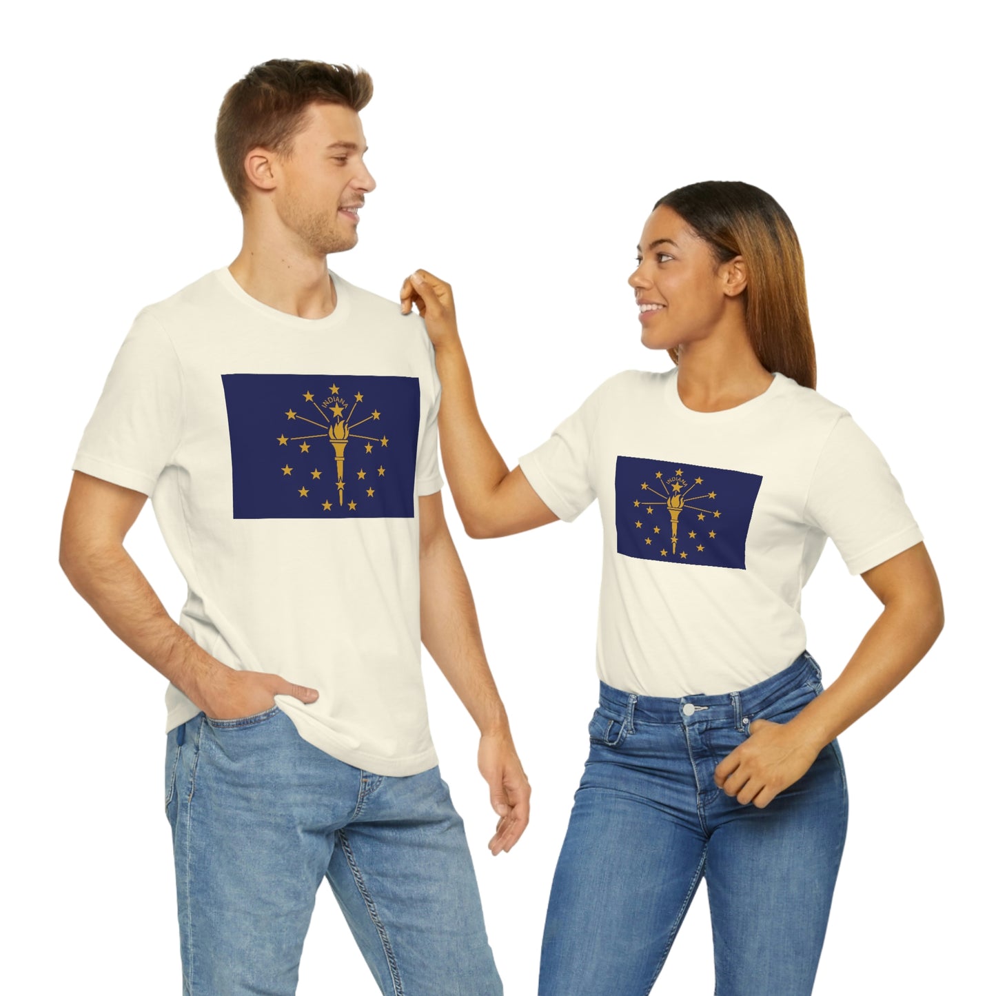 Indiana Flag Unisex Jersey Short Sleeve Tee Tshirt T-shirt