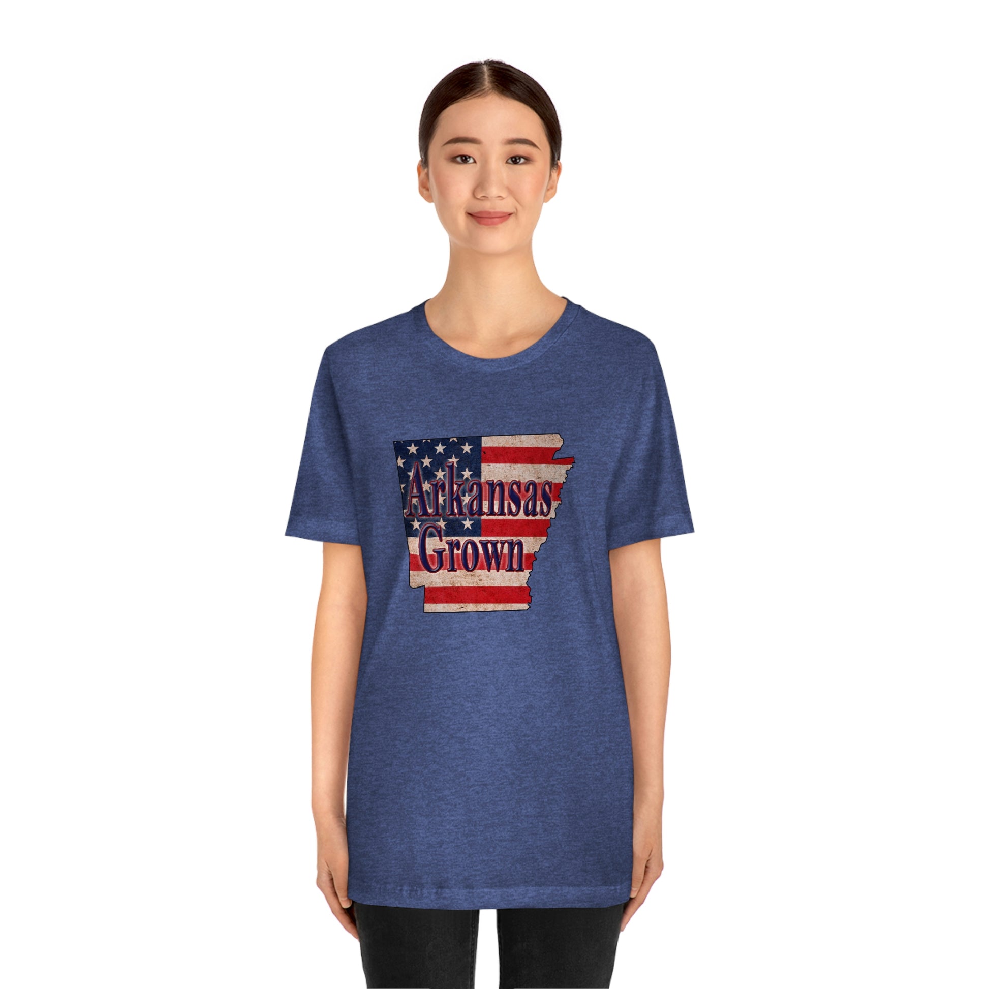 Arkansas Grown US Flag Unisex Jersey Short Sleeve Tee Tshirt T-shirt
