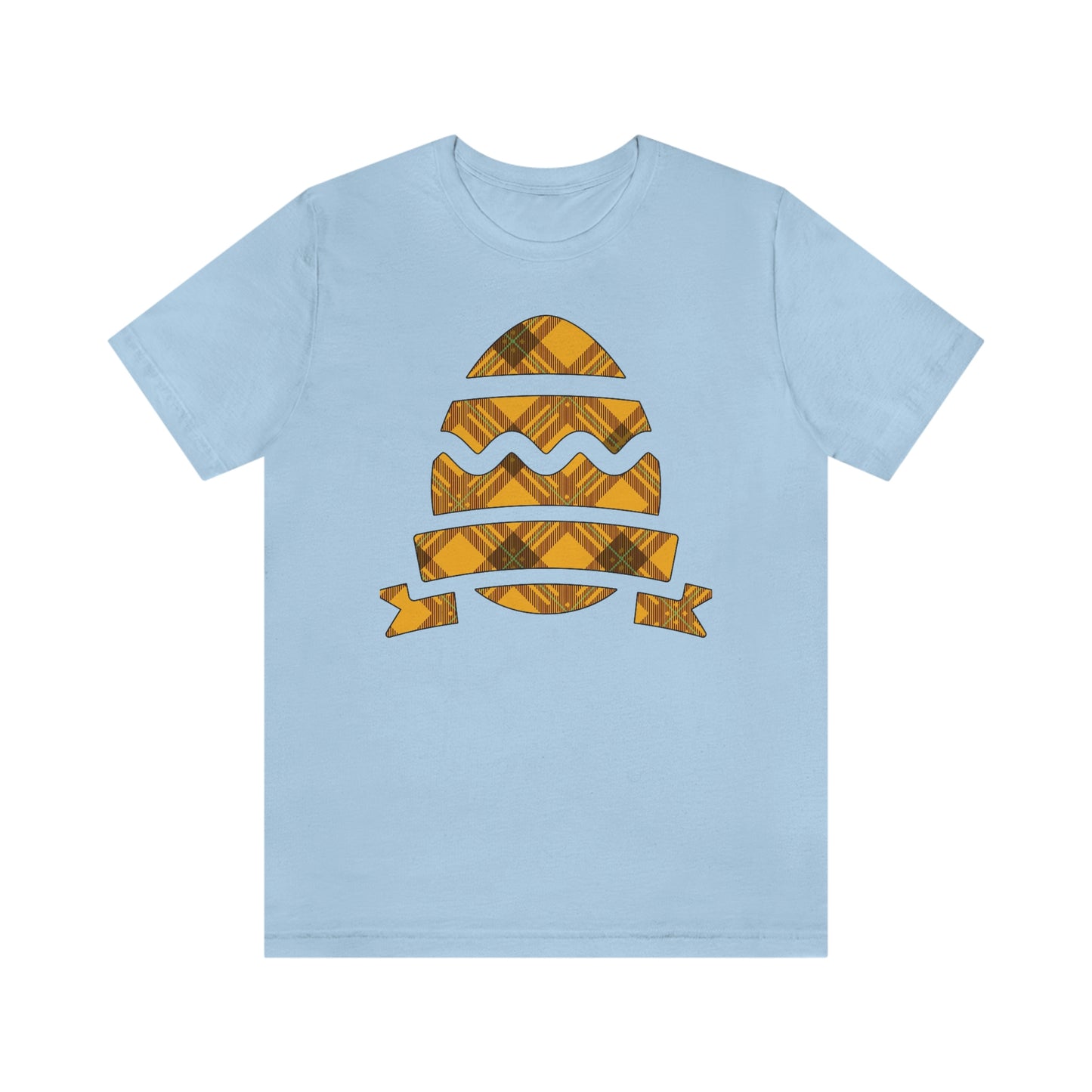 Plaid Egg Easter Spring Unisex Jersey Short Sleeve Tee