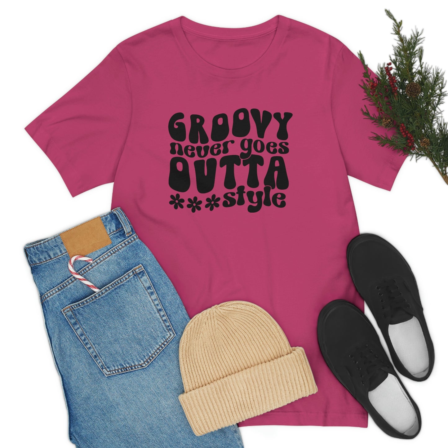 Groovy Never Goes Out of Style Unisex Jersey Short Sleeve Tee