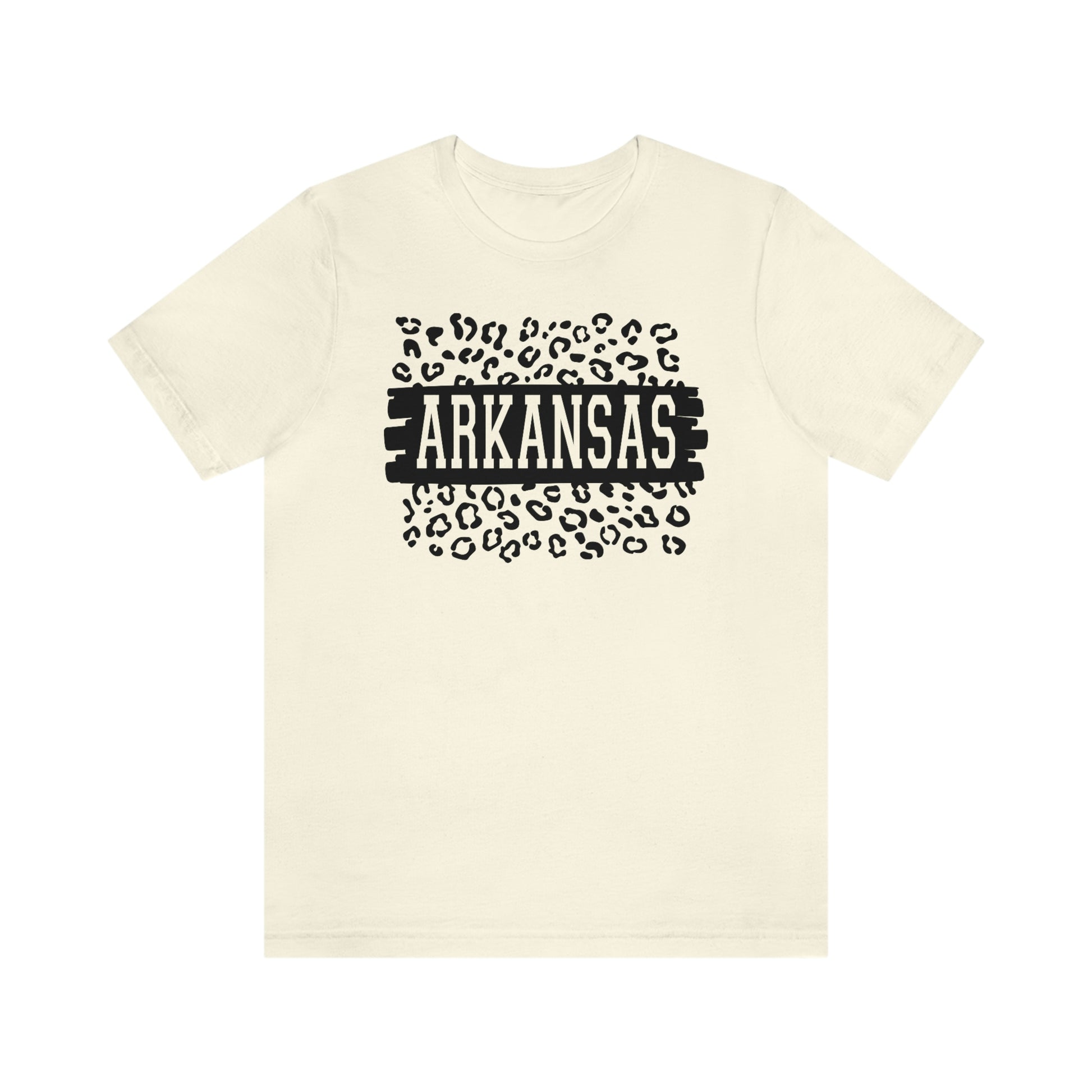 Arkansas Leopard Print US Flag Unisex Jersey Short Sleeve Tee Tshirt T-shirt