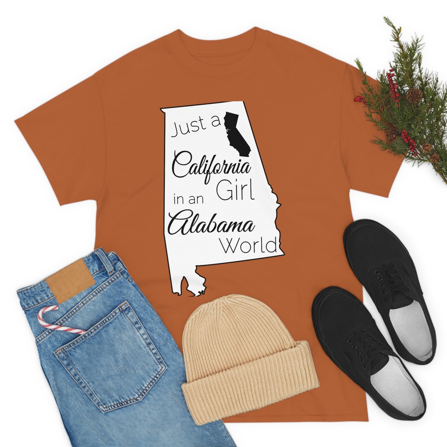 Just a California Girl in an Alabama World Unisex Heavy Cotton Tee