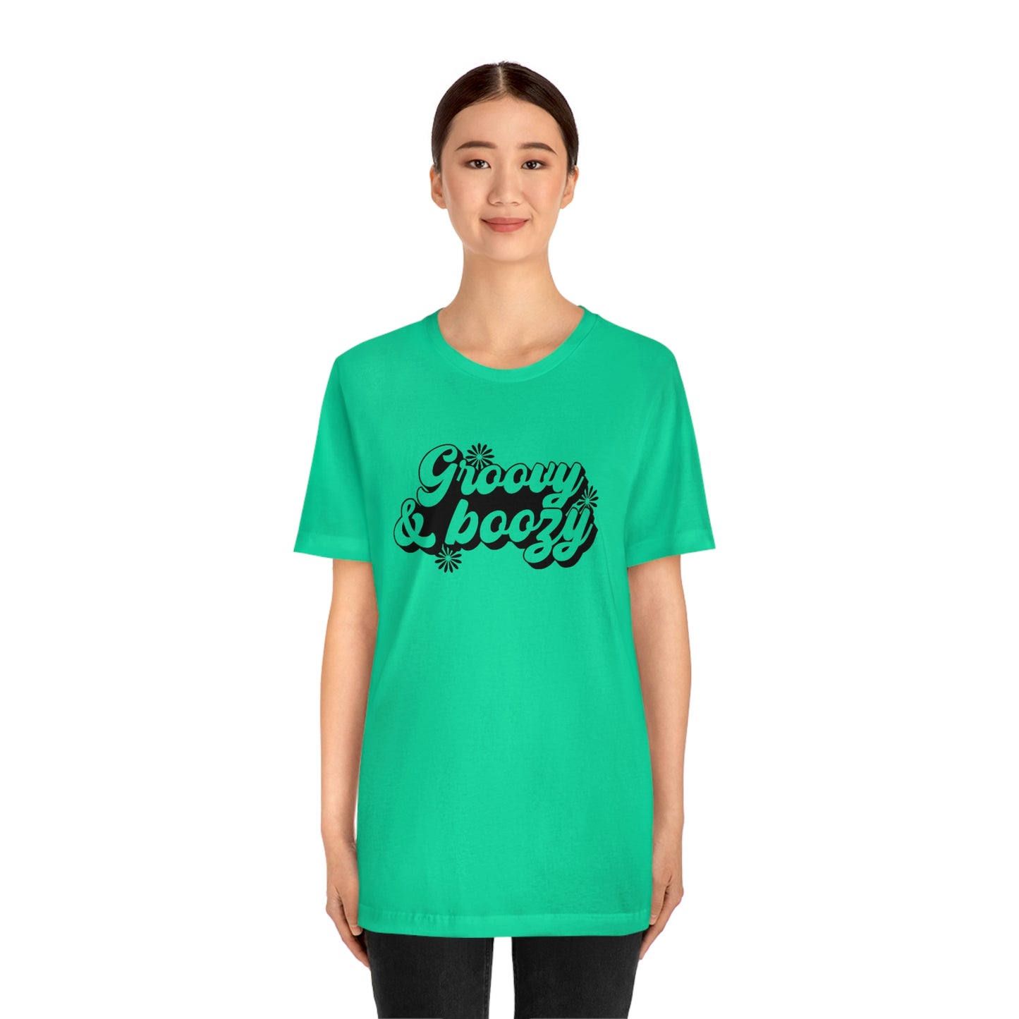 Groovy and Boozy Unisex Jersey Short Sleeve Tee
