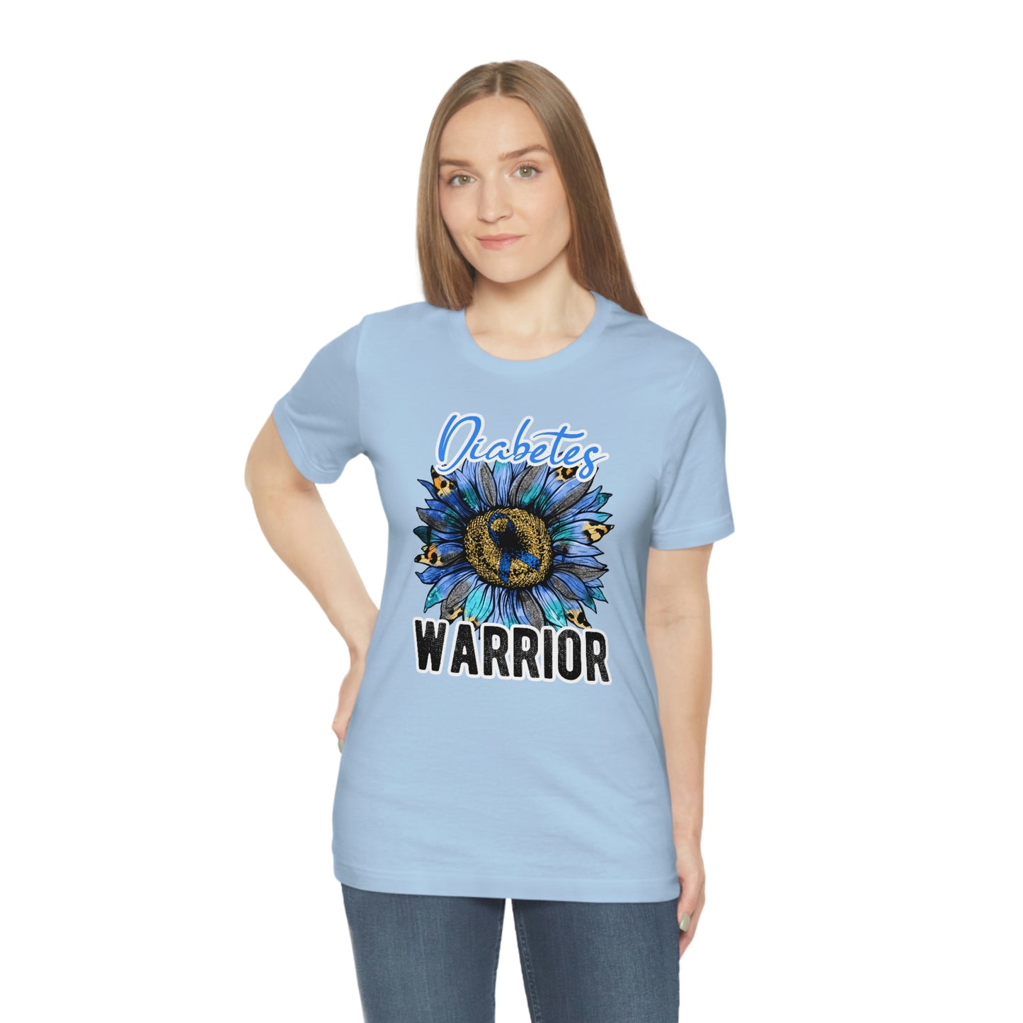 Diabetes Warrior Diabetes Awareness Print Unisex Jersey Short Sleeve Tee