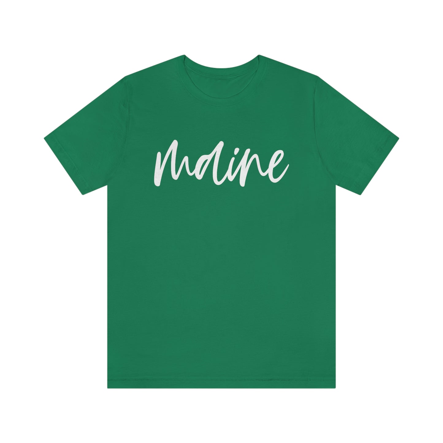 Maine White Script Short Sleeve T-shirt