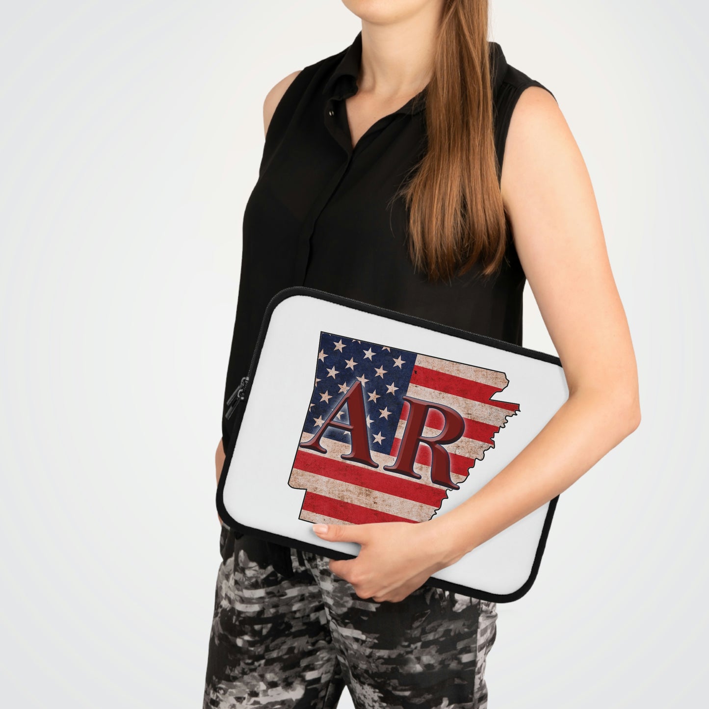 Arkansas US Flag AR Laptop Sleeve