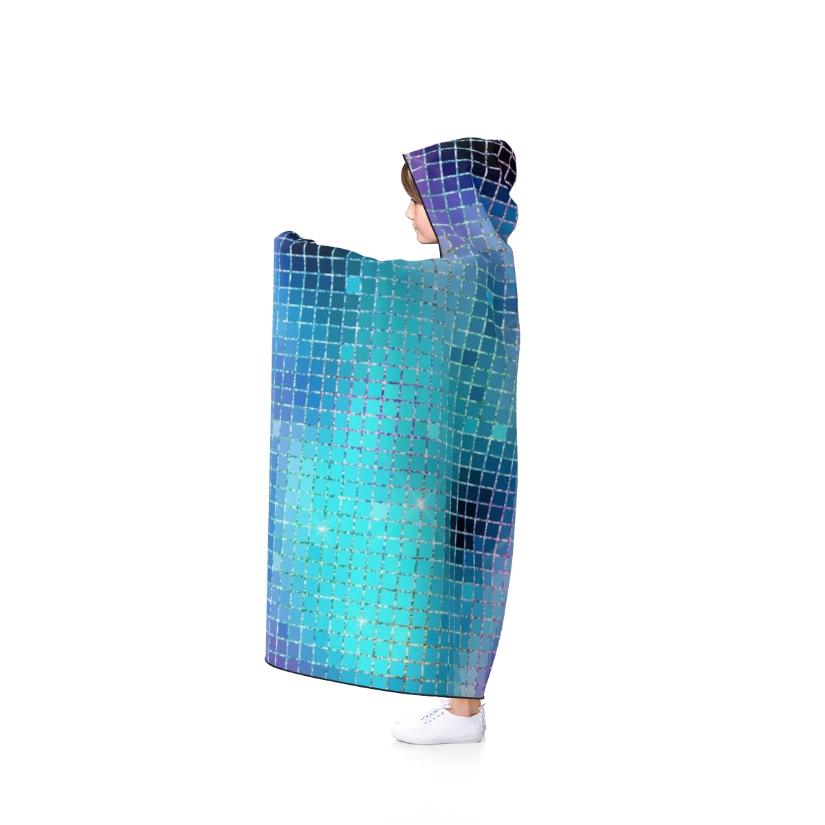 Purple Blue Mermaid Hooded Blanket